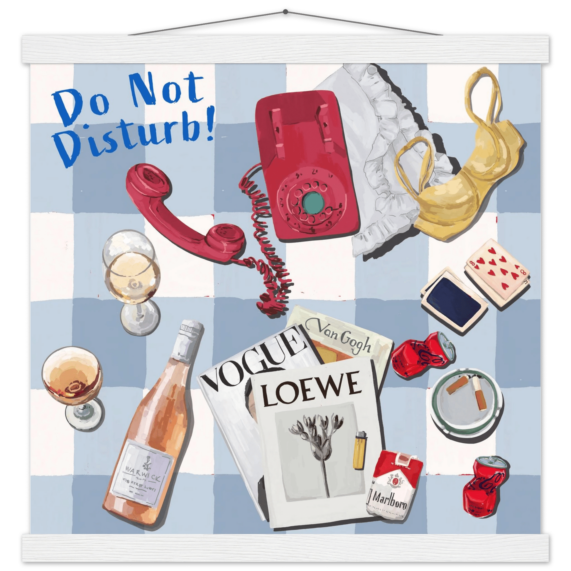 Do Not Disturb Poster | Dopamine Wall Art | Retro Bedroom Quote Print - Evergreen Posters - 24