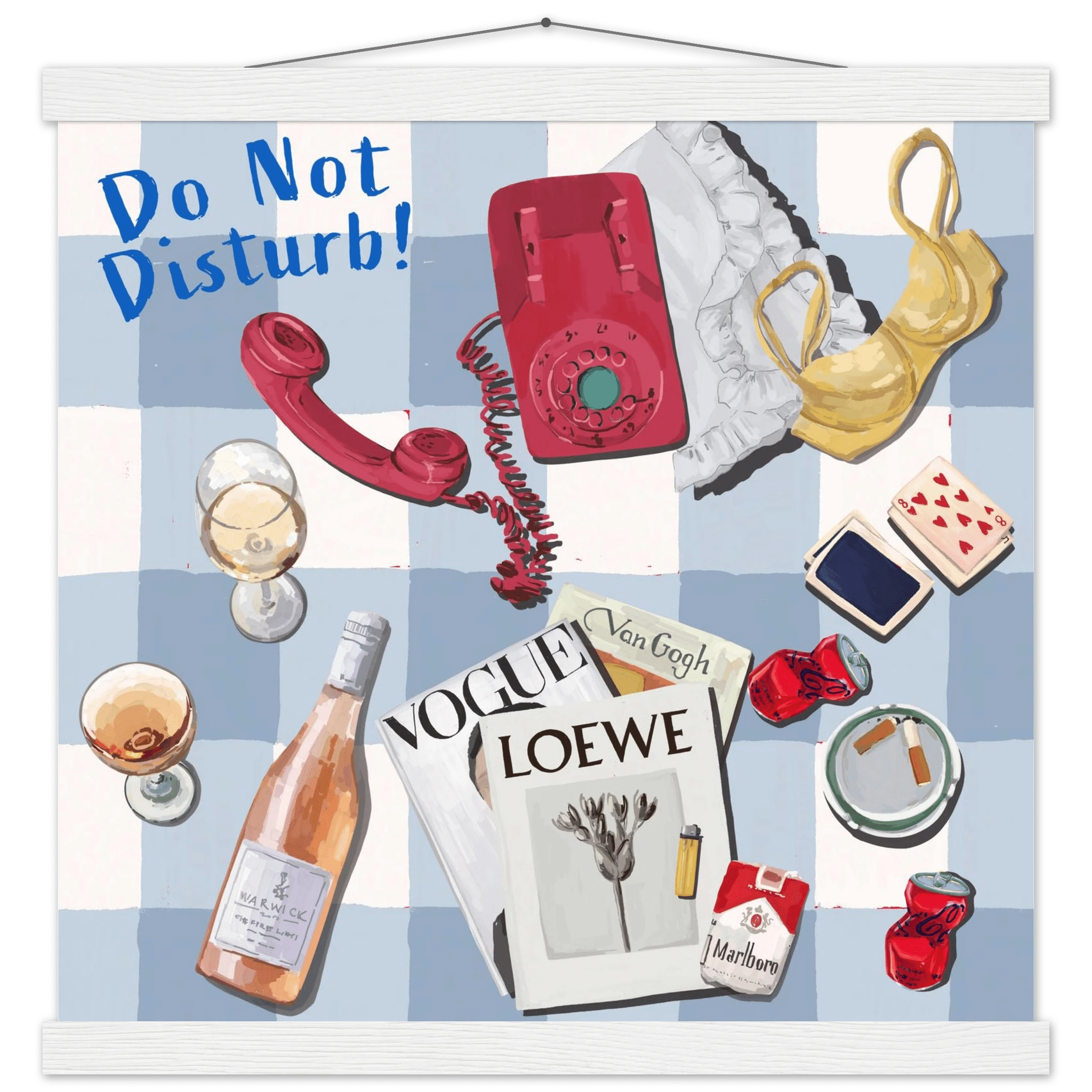 Do Not Disturb Poster | Dopamine Wall Art | Retro Bedroom Quote Print - Evergreen Posters - 24