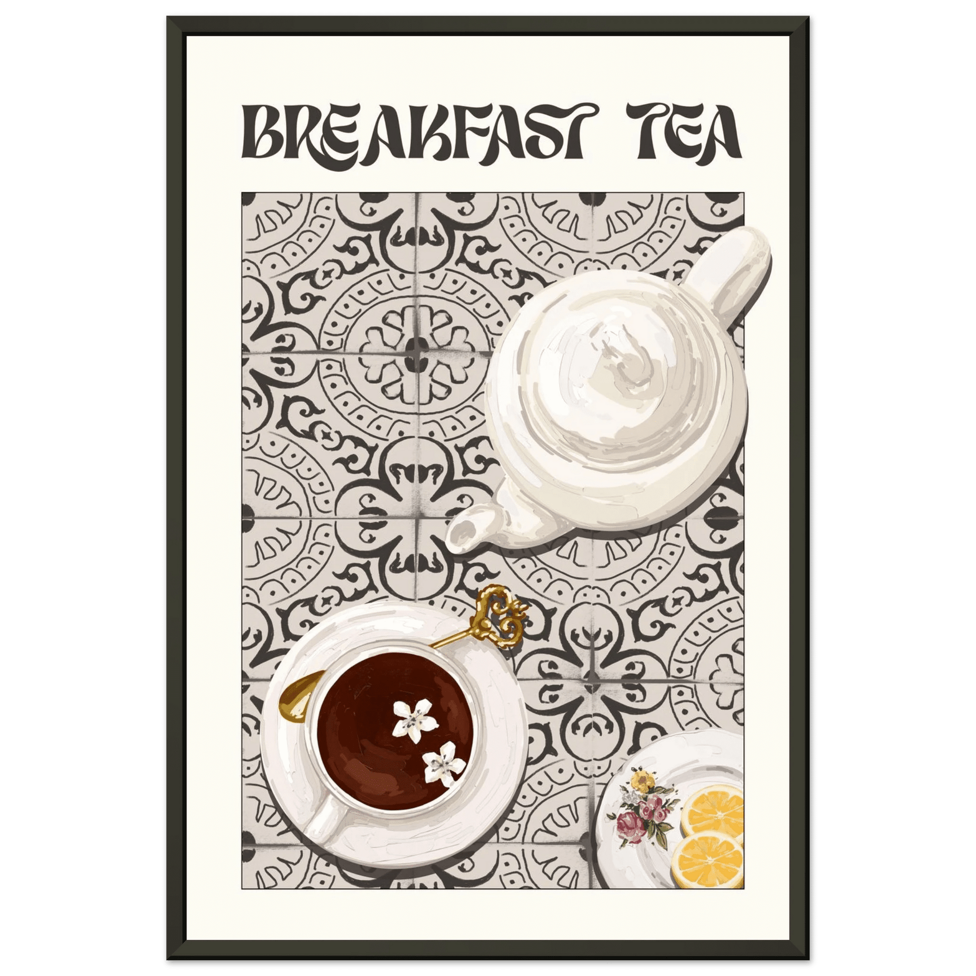 Breakfast Tea Poster – Cozy Kitchen Wall Art Print (Digital & Printed Options) - Evergreen Posters