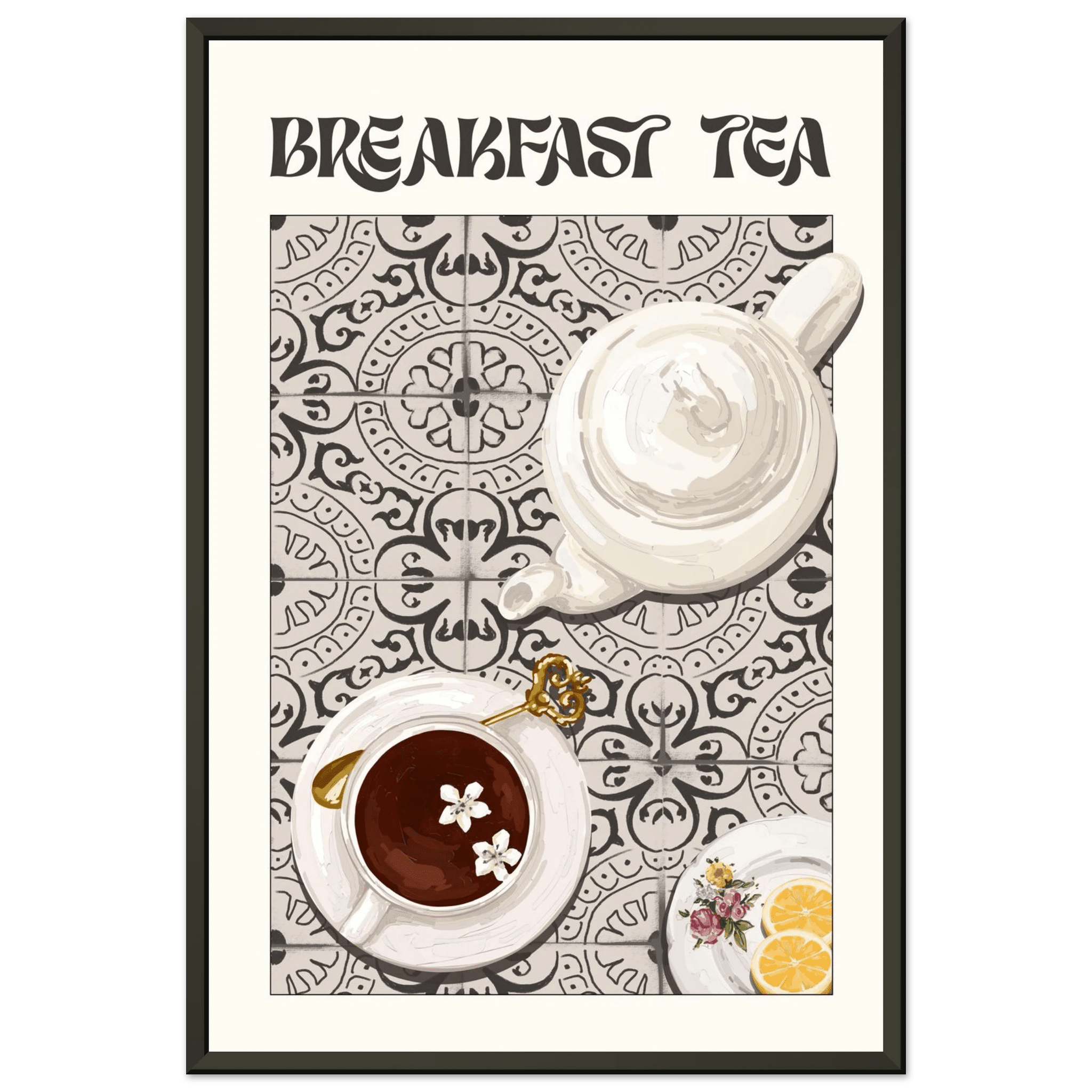 Breakfast Tea Poster – Cozy Kitchen Wall Art Print (Digital & Printed Options) - Evergreen Posters