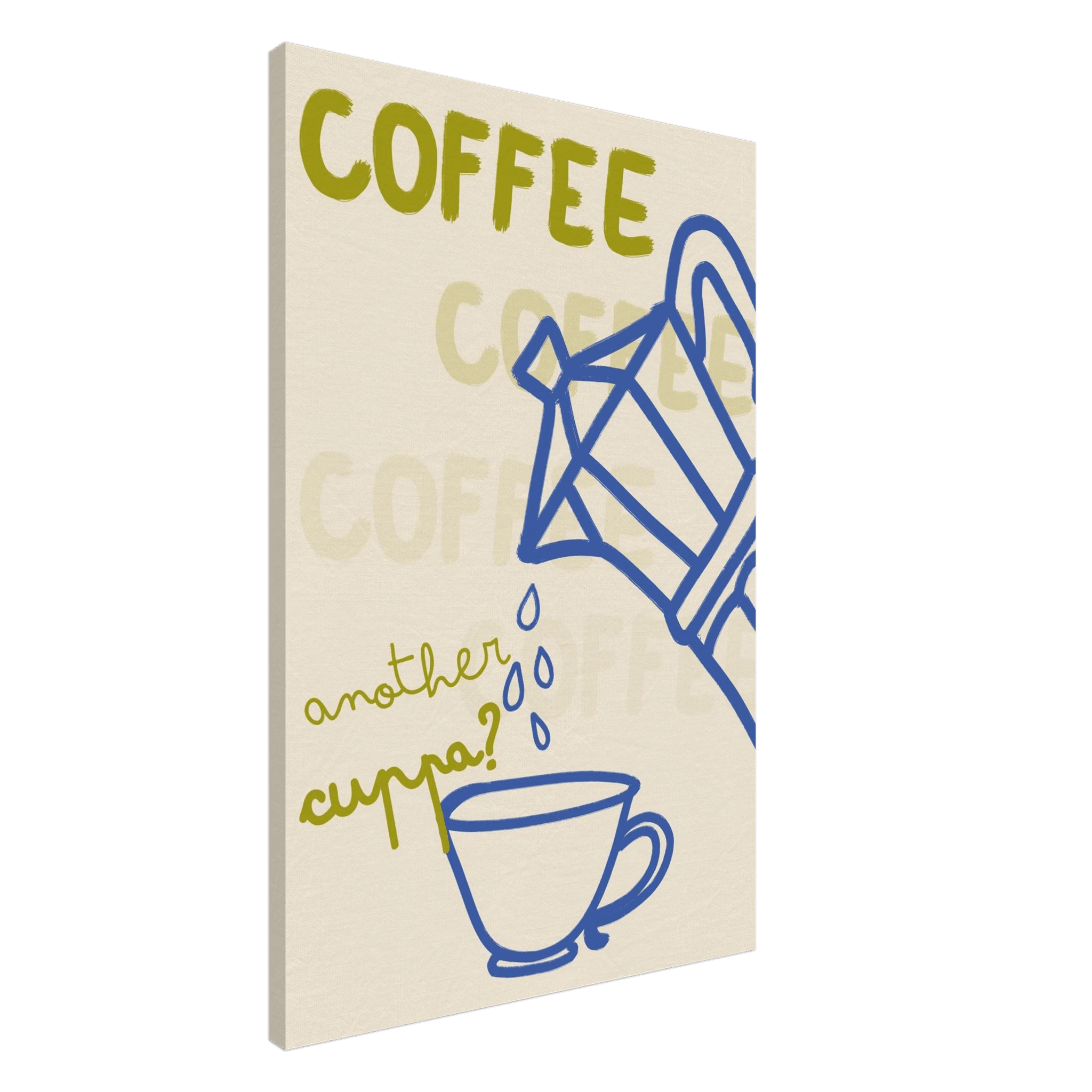 Coffee Print | Another Cuppa Moka Pot Wall Art | Kitchen Coffee Poster - Evergreen Posters