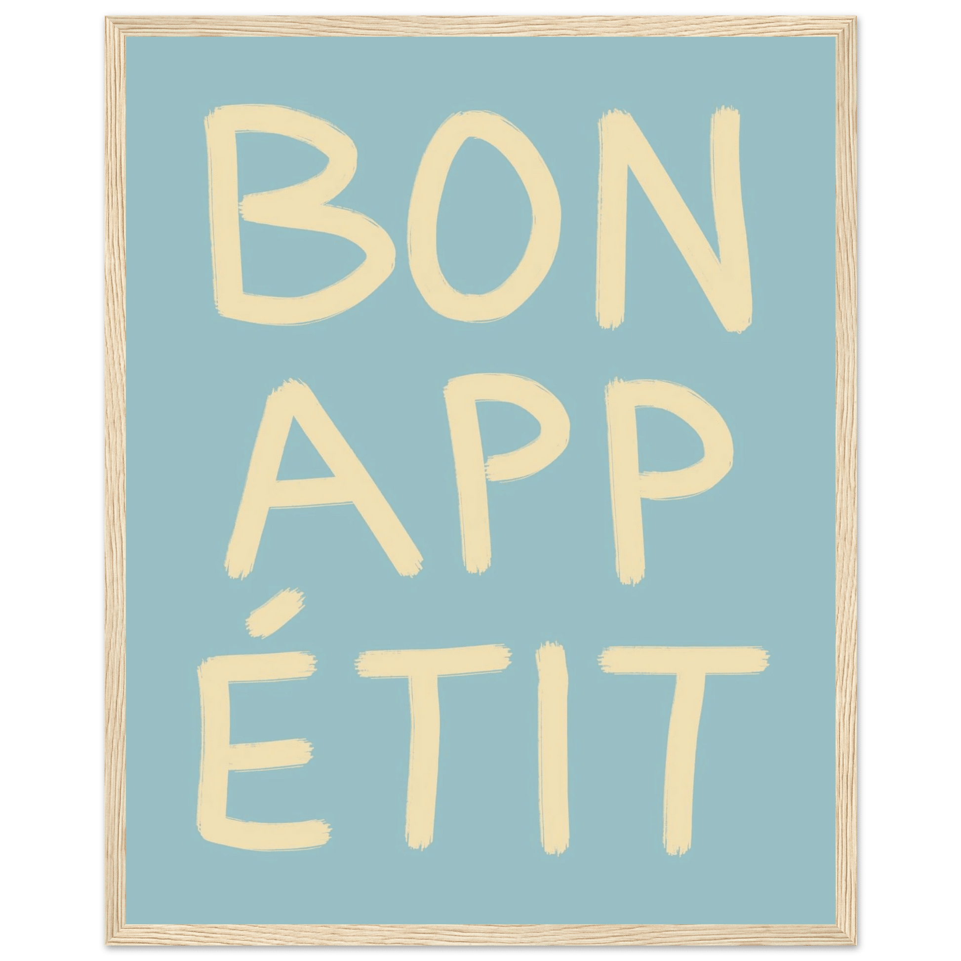 Bon Appétit Kitchen Poster | French Typography Wall Art | Retro Dining Room Print Decor - Evergreen Posters