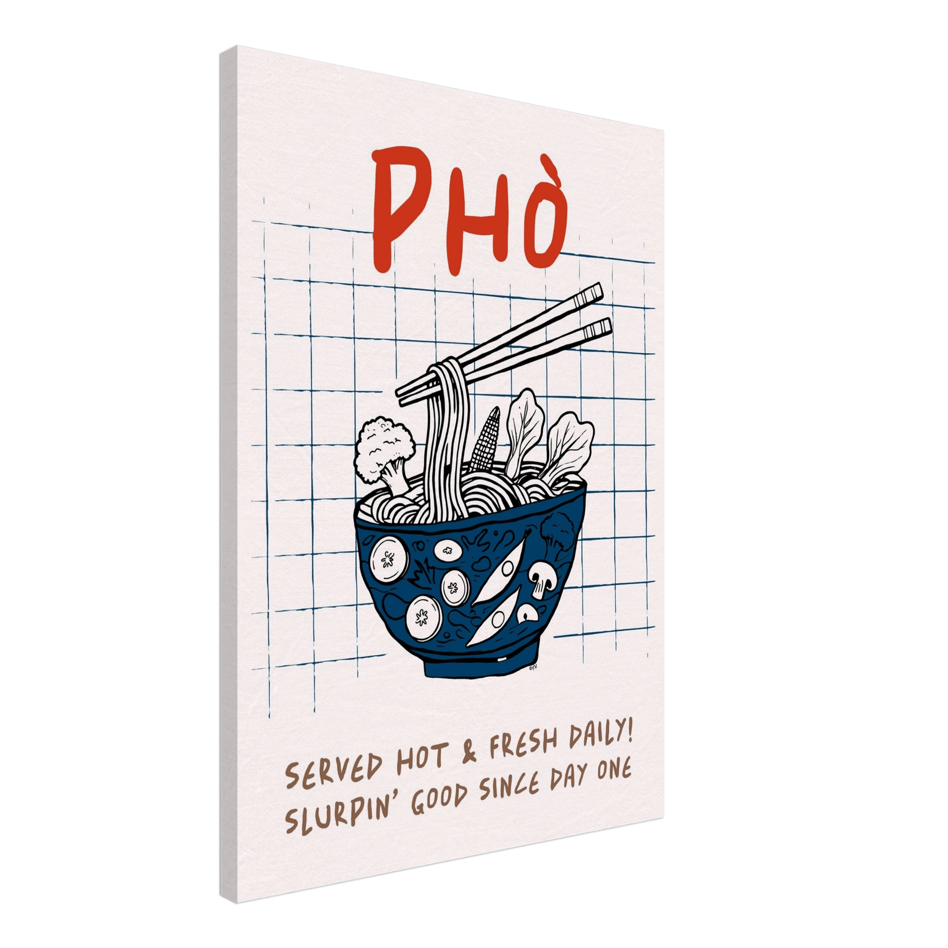 Pho Poster – Slurpin’ Good Vietnamese Kitchen Wall Art Print (Digital & Printed Options) - Evergreen Posters