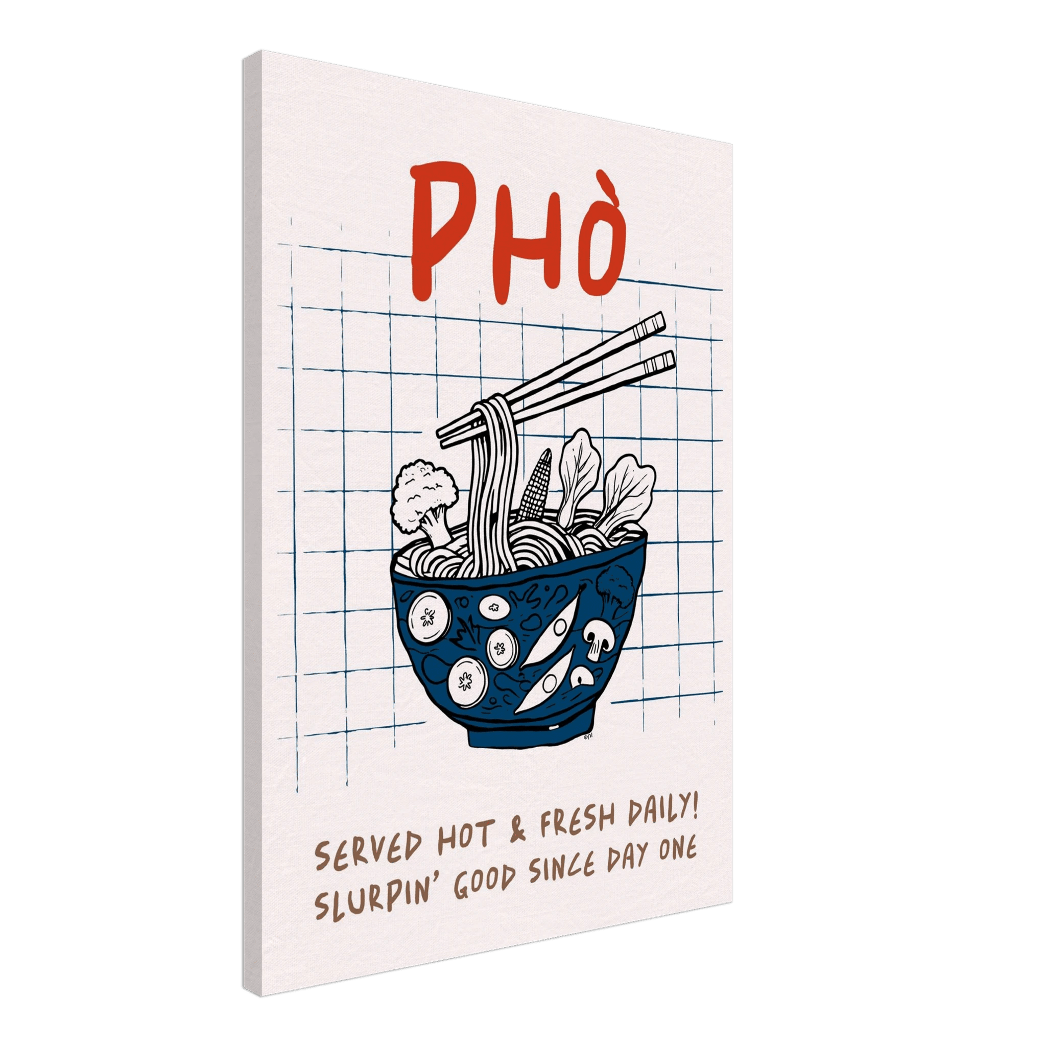 Pho Poster – Slurpin’ Good Vietnamese Kitchen Wall Art Print (Digital & Printed Options) - Evergreen Posters