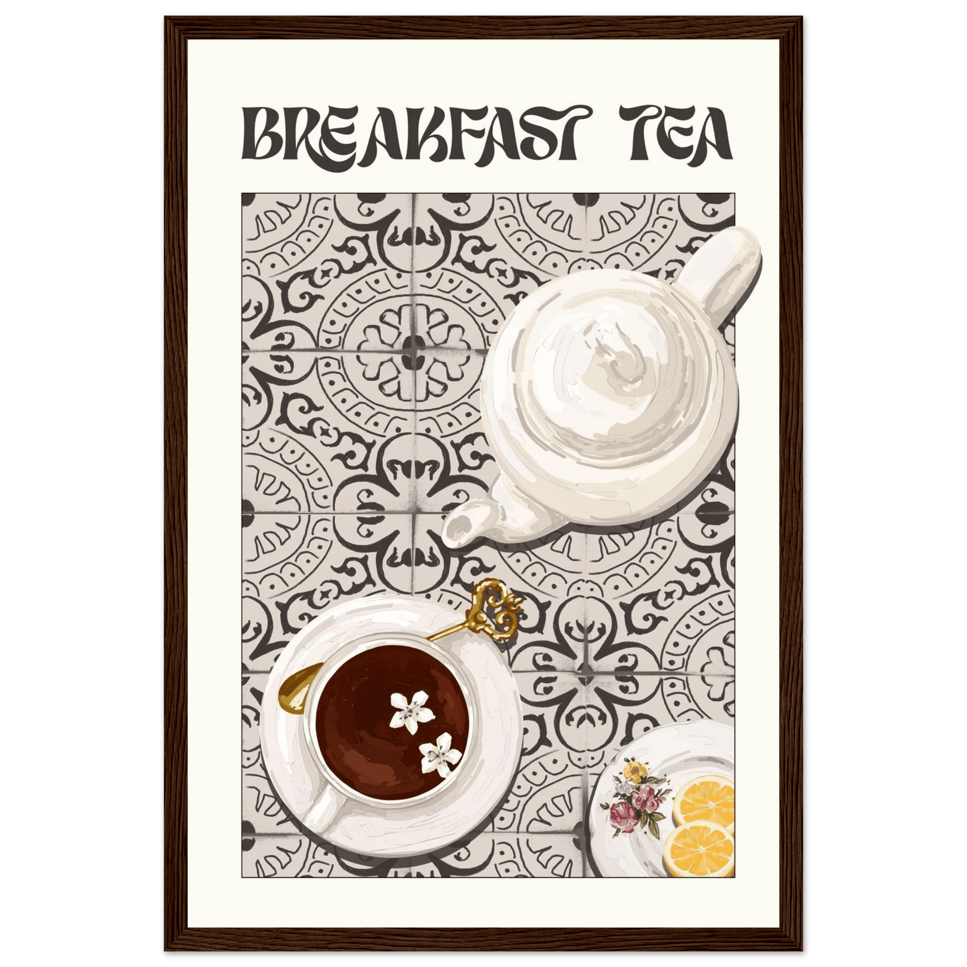 Breakfast Tea Poster – Cozy Kitchen Wall Art Print (Digital & Printed Options) - Evergreen Posters