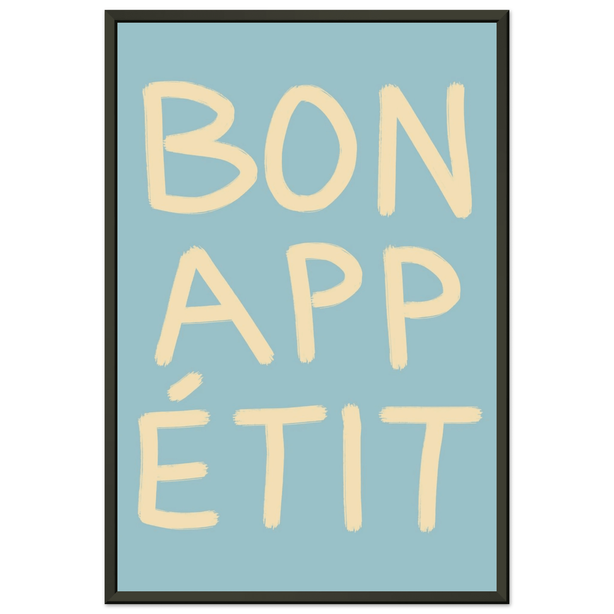 Bon Appétit Kitchen Poster | French Typography Wall Art | Retro Dining Room Print Decor - Evergreen Posters