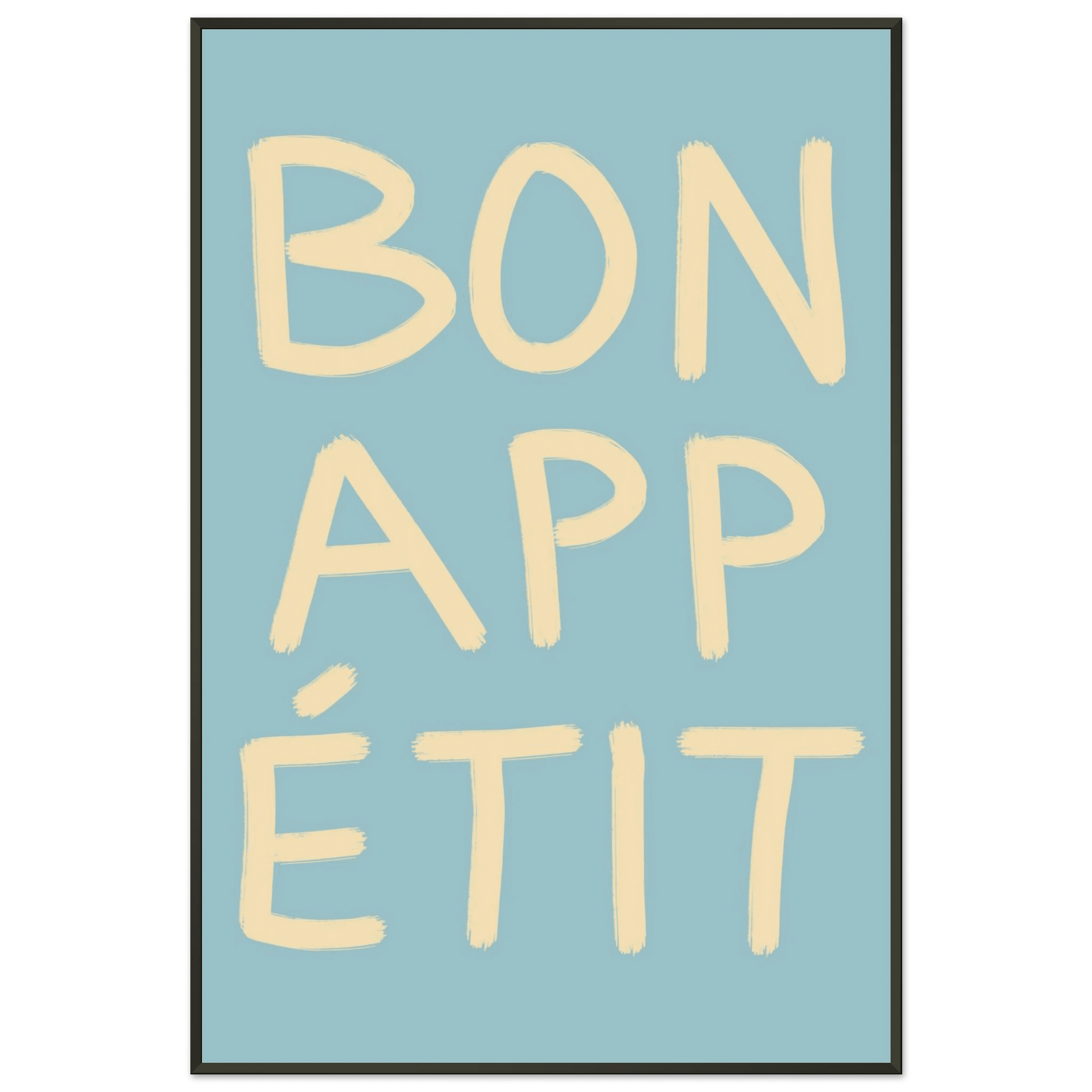 Bon Appétit Kitchen Poster | French Typography Wall Art | Retro Dining Room Print Decor - Evergreen Posters