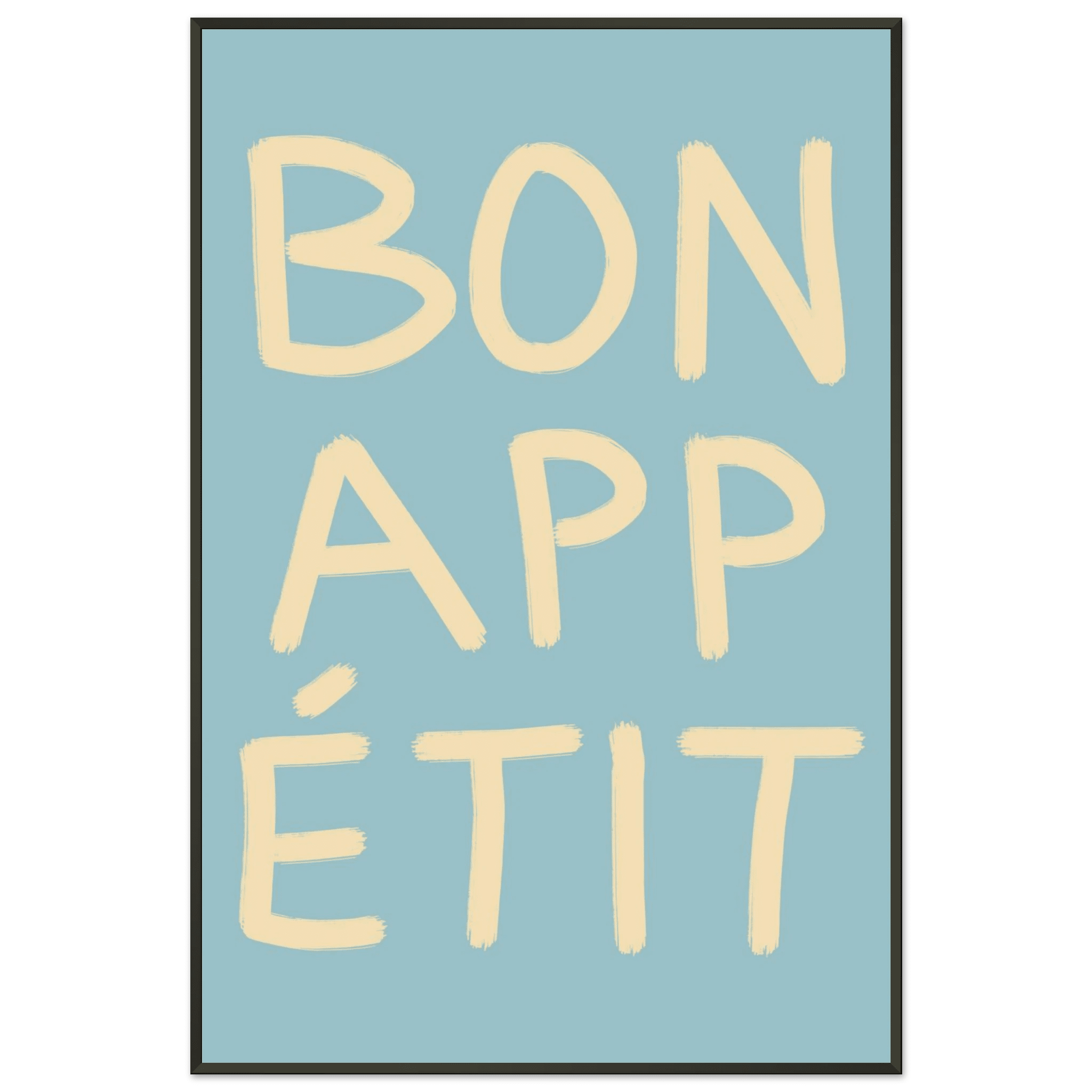 Bon Appétit Kitchen Poster | French Typography Wall Art | Retro Dining Room Print Decor - Evergreen Posters