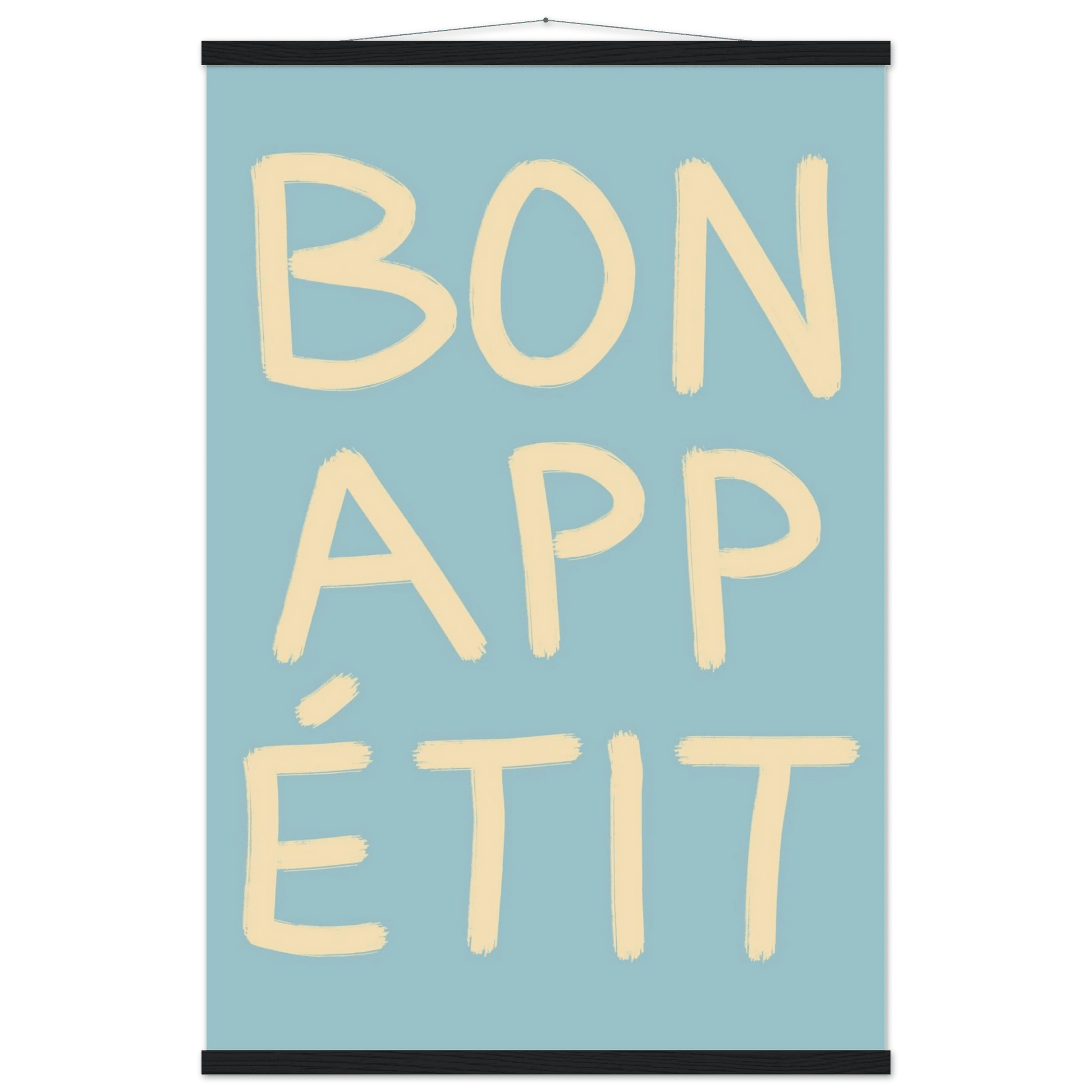 Bon Appétit Kitchen Poster | French Typography Wall Art | Retro Dining Room Print Decor - Evergreen Posters