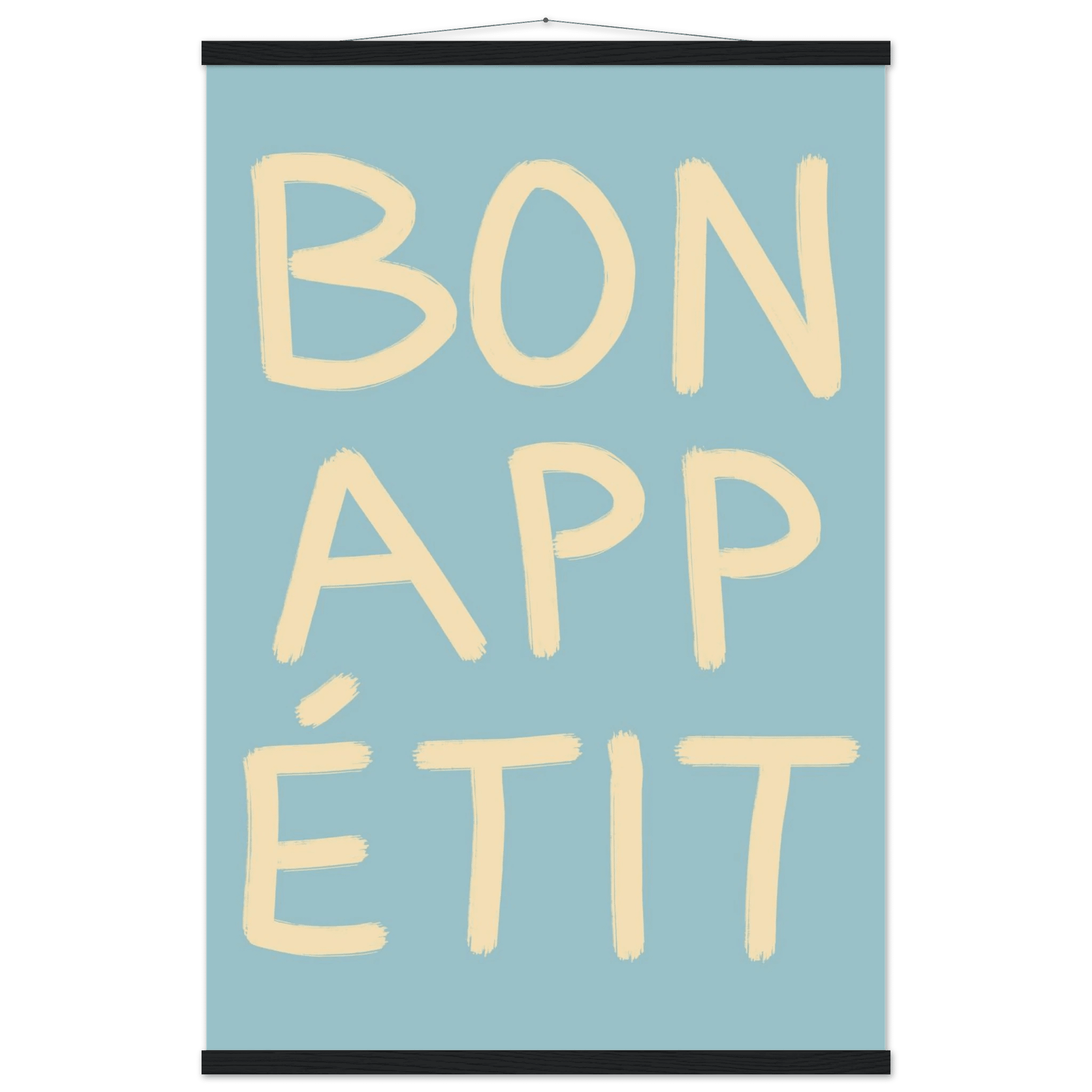 Bon Appétit Kitchen Poster | French Typography Wall Art | Retro Dining Room Print Decor - Evergreen Posters