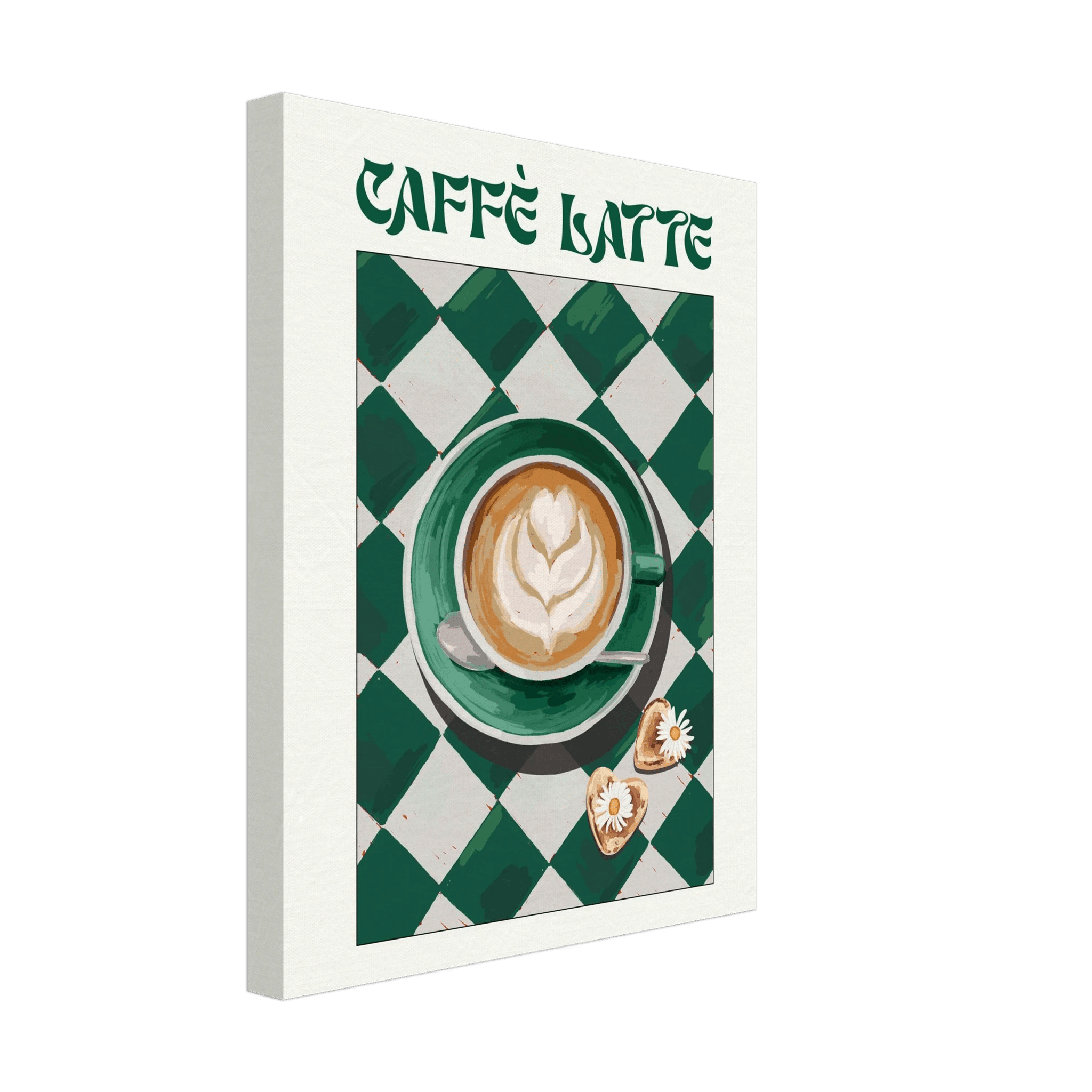 Caffè Latte Poster – Playful Coffee Kitchen Wall Art Print (Digital & Printed Options) - Evergreen Posters