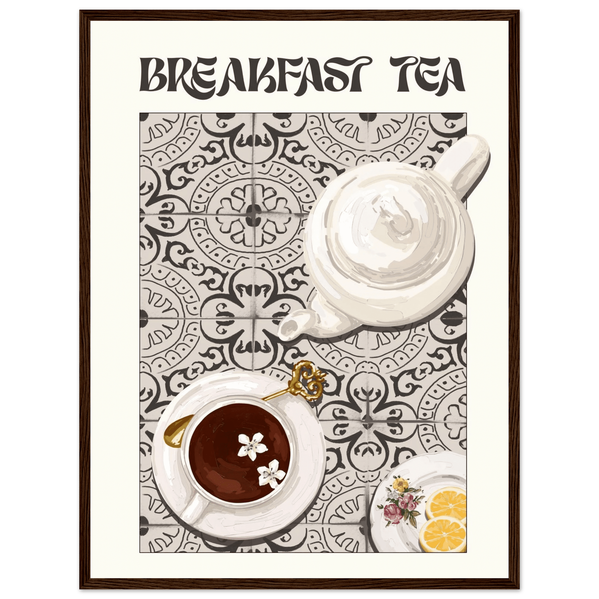 Breakfast Tea Poster – Cozy Kitchen Wall Art Print (Digital & Printed Options) - Evergreen Posters