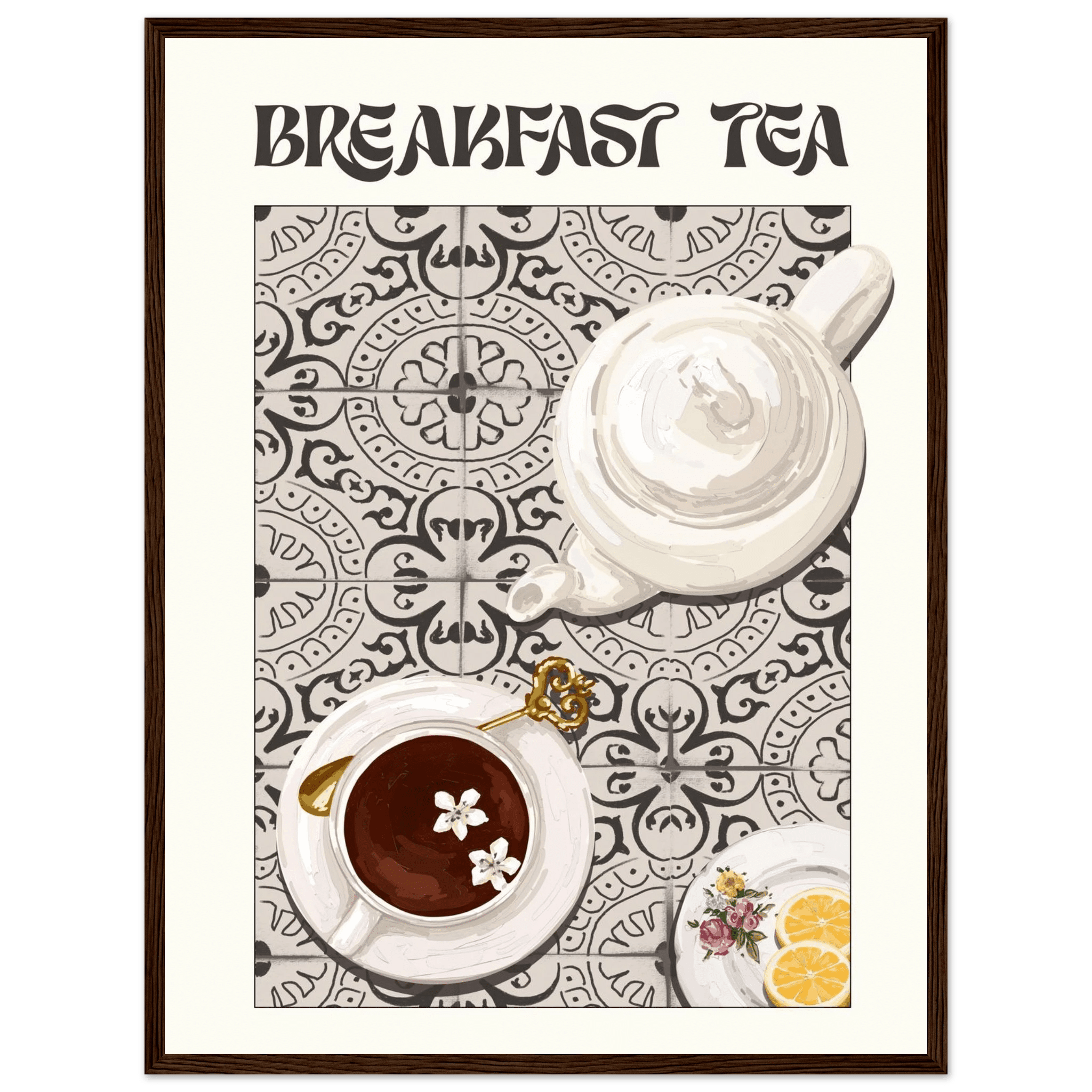 Breakfast Tea Poster – Cozy Kitchen Wall Art Print (Digital & Printed Options) - Evergreen Posters