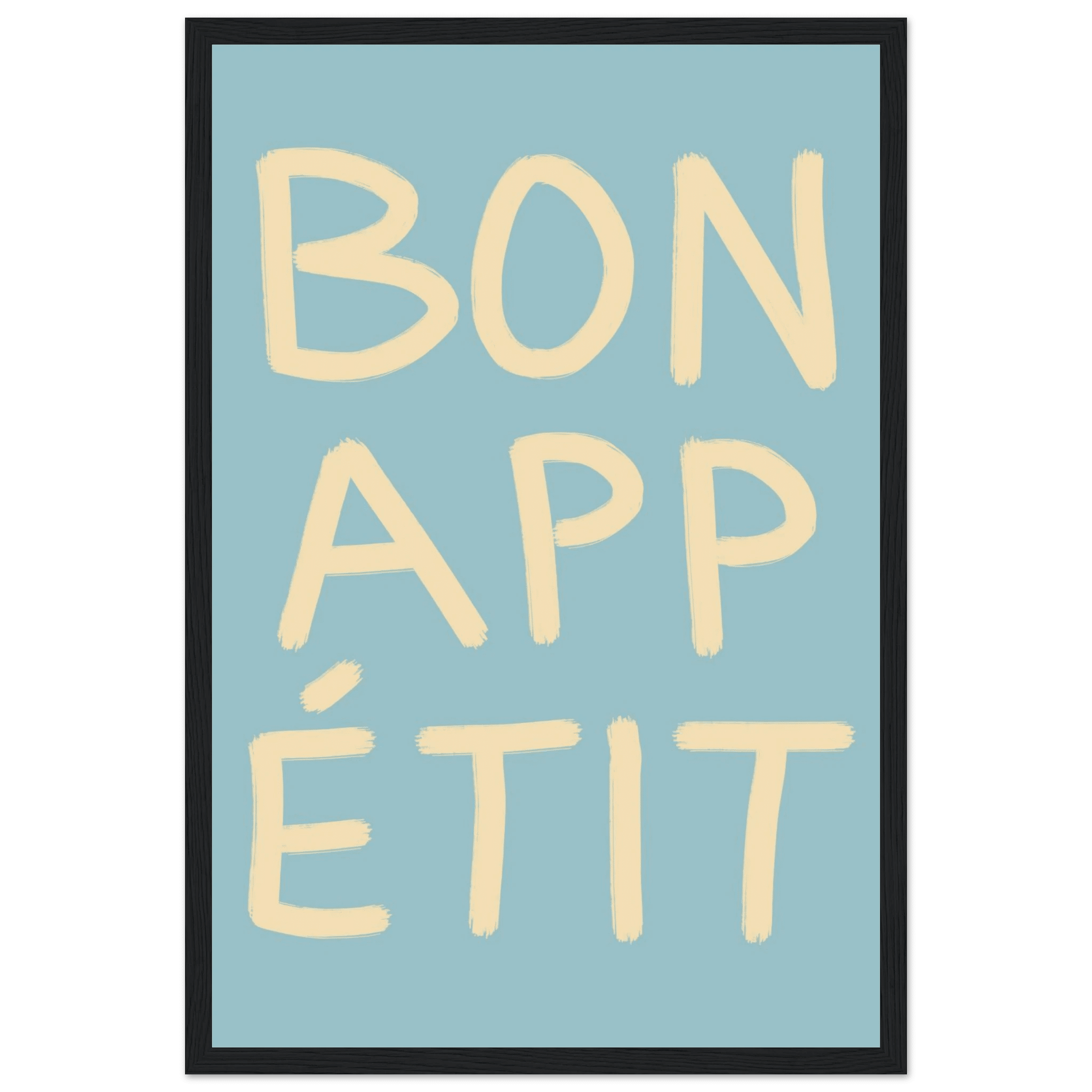 Bon Appétit Kitchen Poster | French Typography Wall Art | Retro Dining Room Print Decor - Evergreen Posters