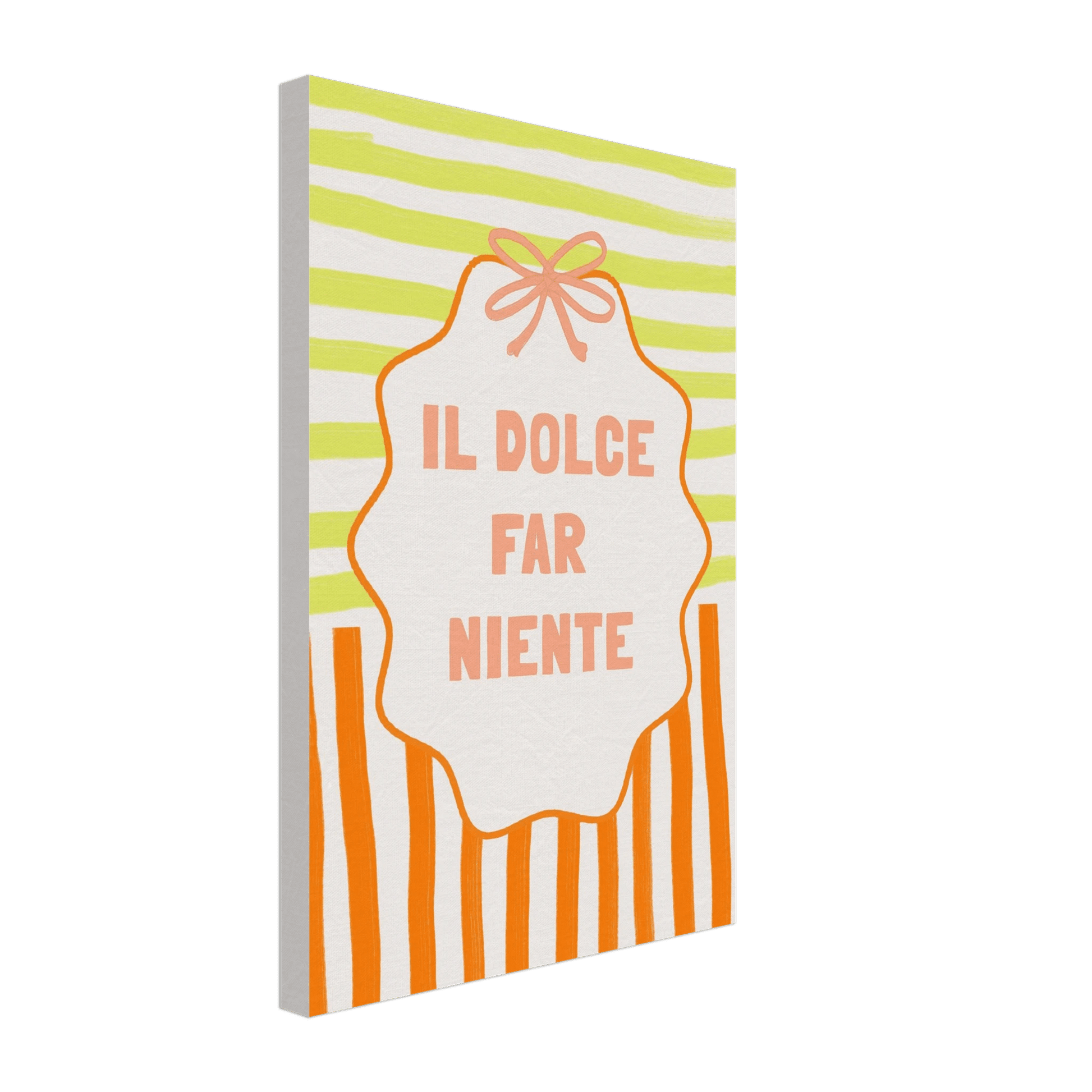 Il Dolce Far Niente Italian Print | Coquette Stripe Wall Art - Evergreen Posters