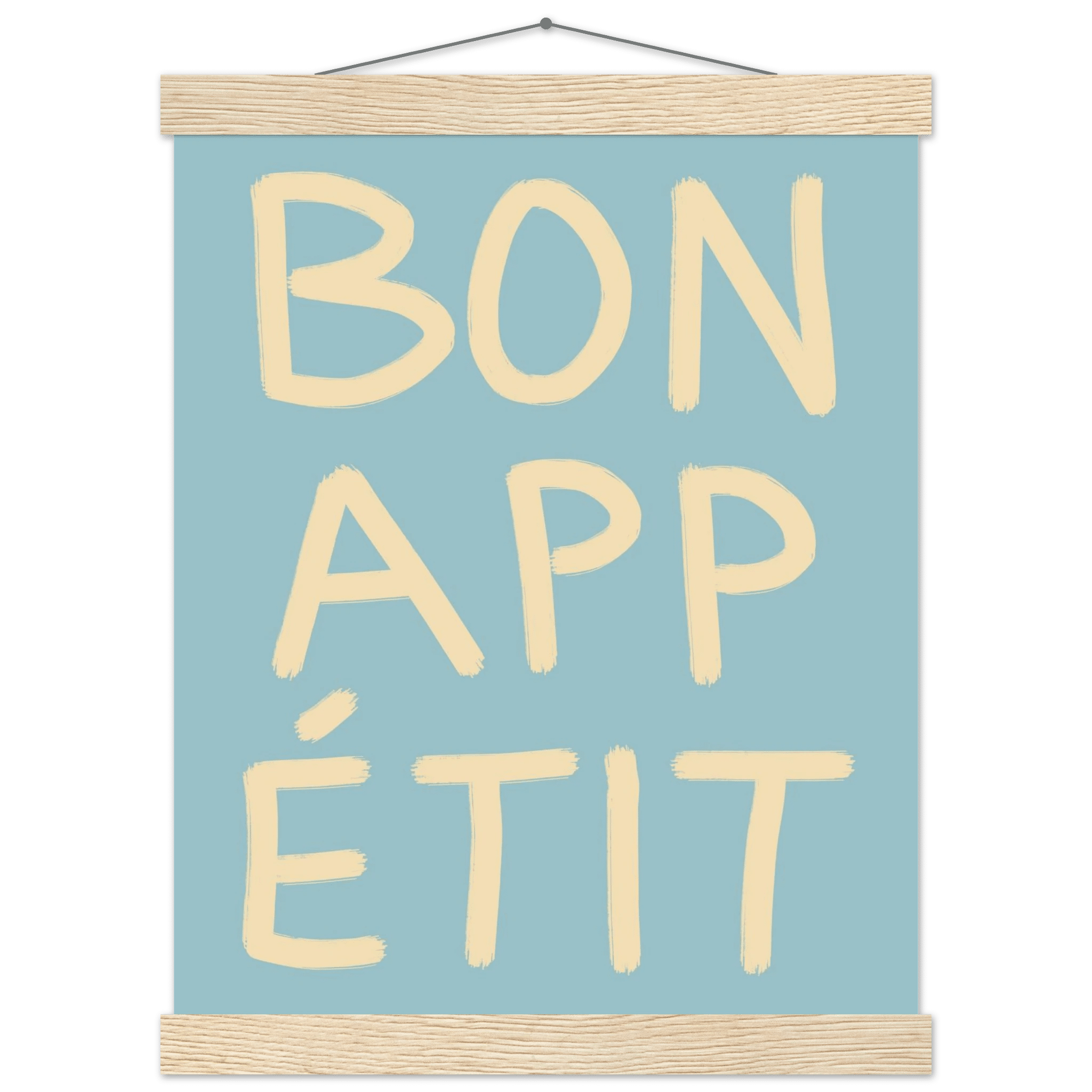 Bon Appétit Kitchen Poster | French Typography Wall Art | Retro Dining Room Print Decor - Evergreen Posters