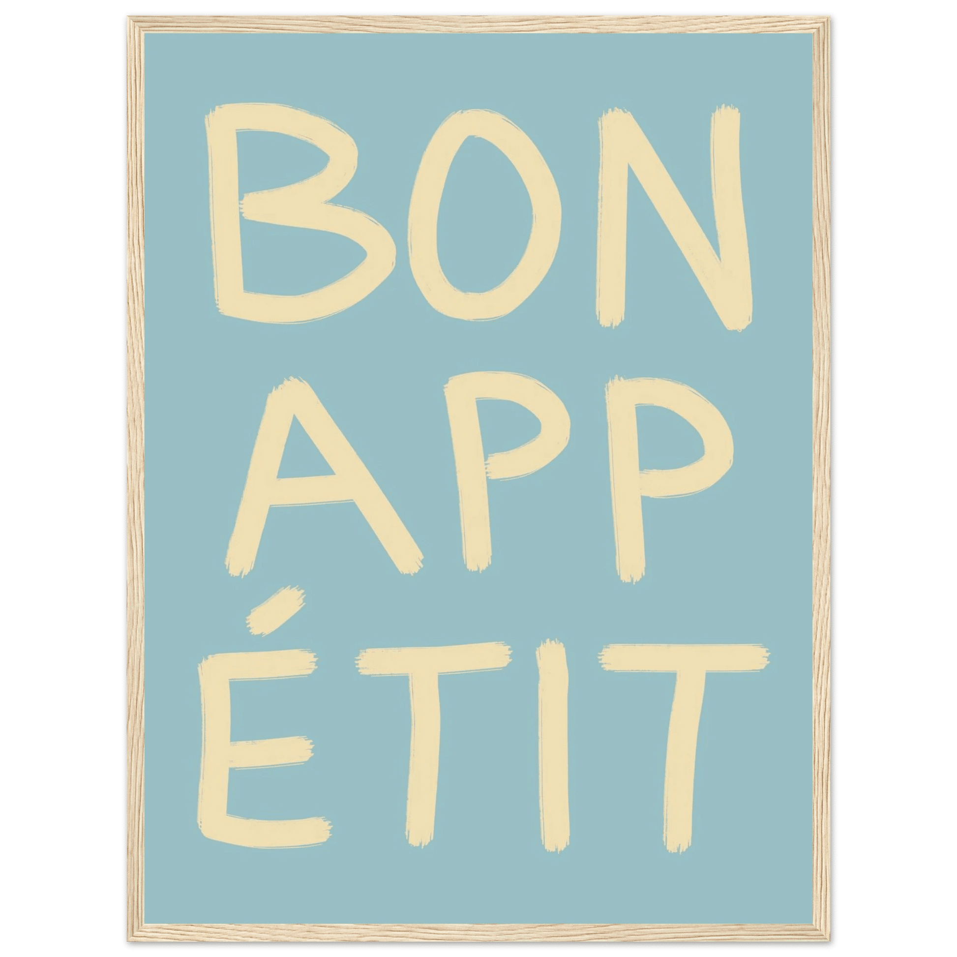 Bon Appétit Kitchen Poster | French Typography Wall Art | Retro Dining Room Print Decor - Evergreen Posters