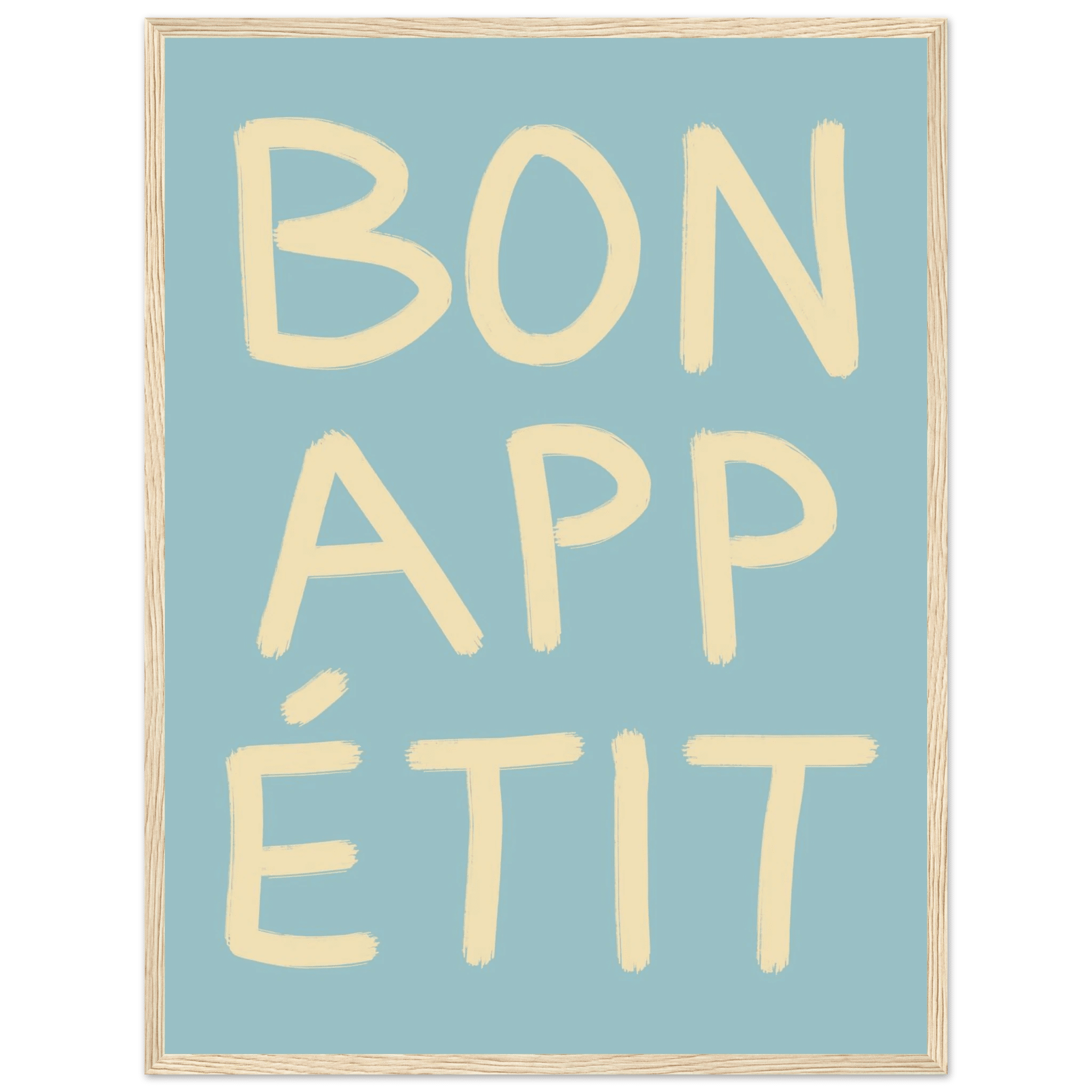 Bon Appétit Kitchen Poster | French Typography Wall Art | Retro Dining Room Print Decor - Evergreen Posters