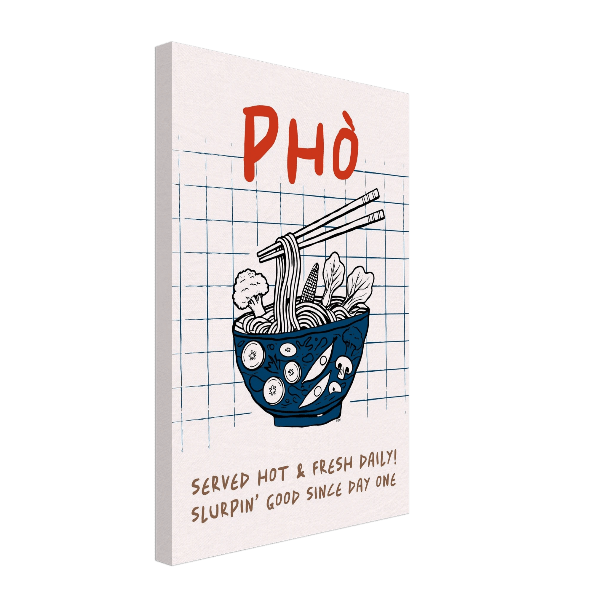 Pho Poster – Slurpin’ Good Vietnamese Kitchen Wall Art Print (Digital & Printed Options) - Evergreen Posters