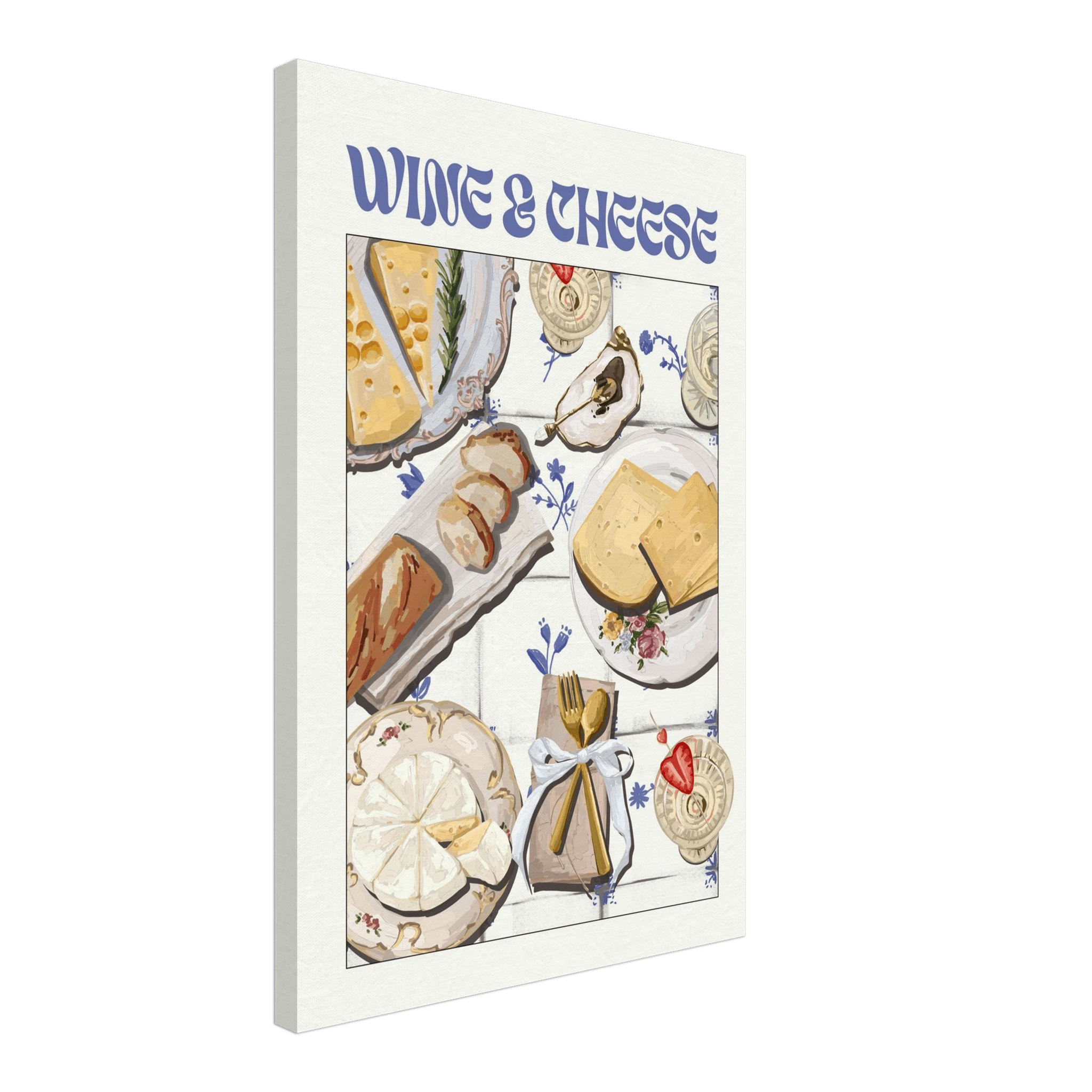 Wine & Cheese Poster – Elegant Kitchen & Dining Wall Art Print (Digital & Printed Options) - Evergreen Posters