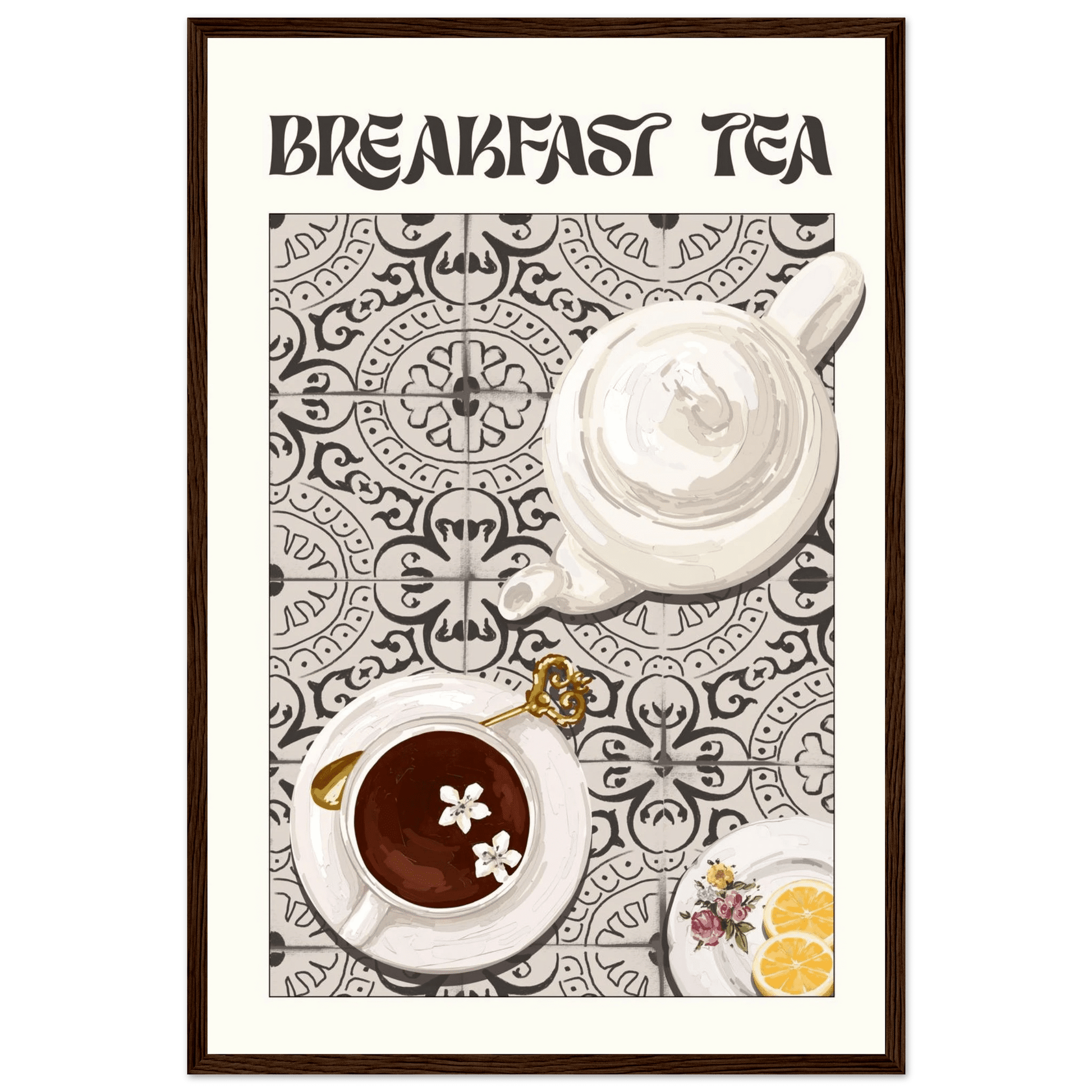 Breakfast Tea Poster – Cozy Kitchen Wall Art Print (Digital & Printed Options) - Evergreen Posters