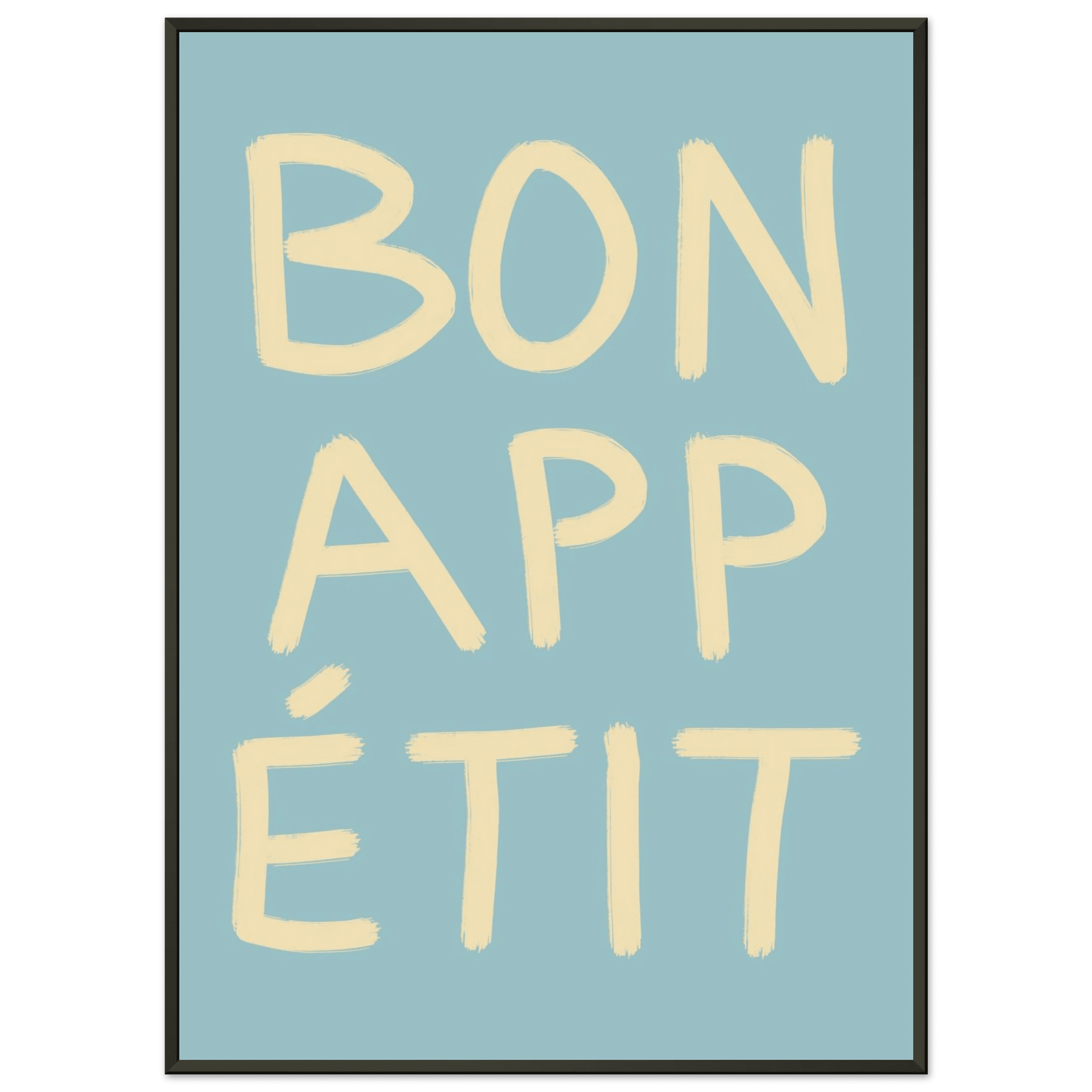 Bon Appétit Kitchen Poster | French Typography Wall Art | Retro Dining Room Print Decor - Evergreen Posters