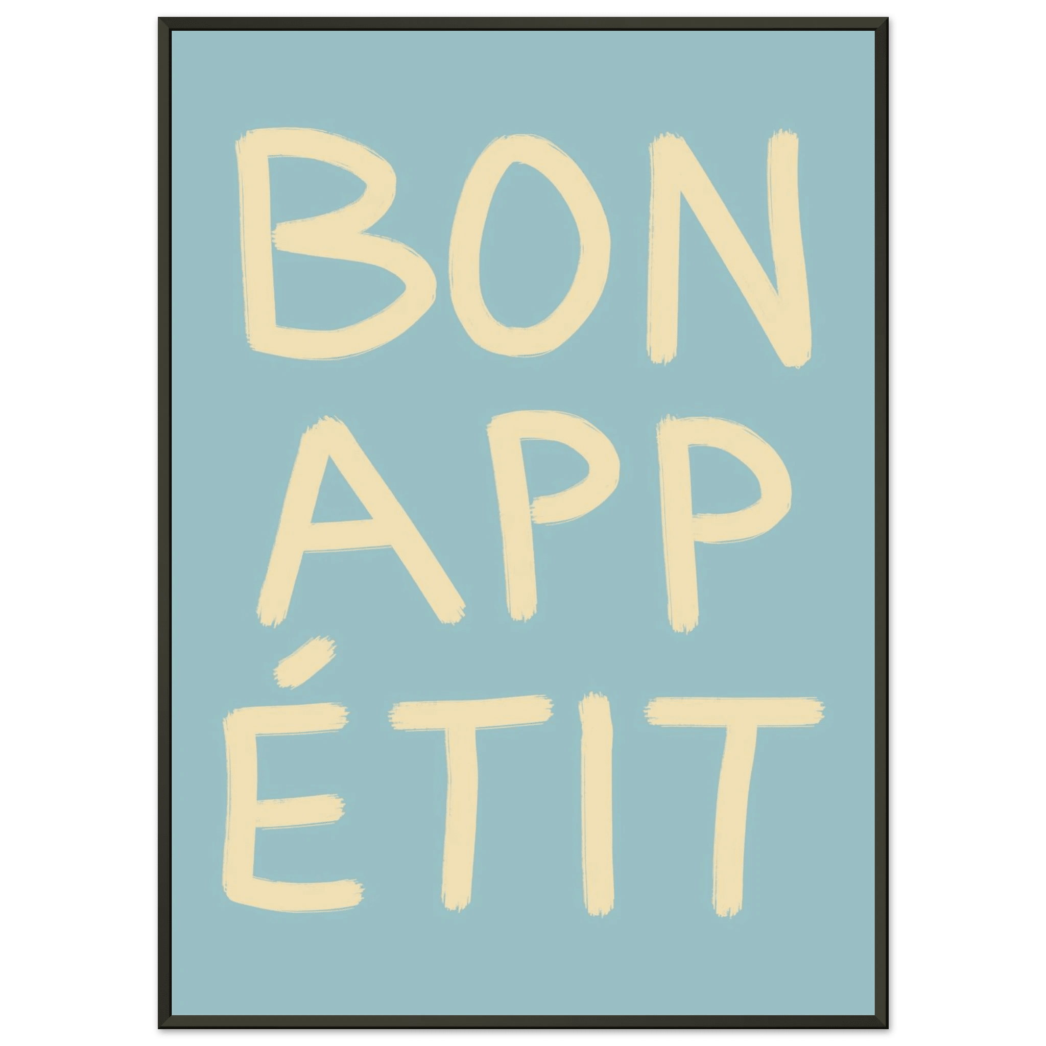 Bon Appétit Kitchen Poster | French Typography Wall Art | Retro Dining Room Print Decor - Evergreen Posters