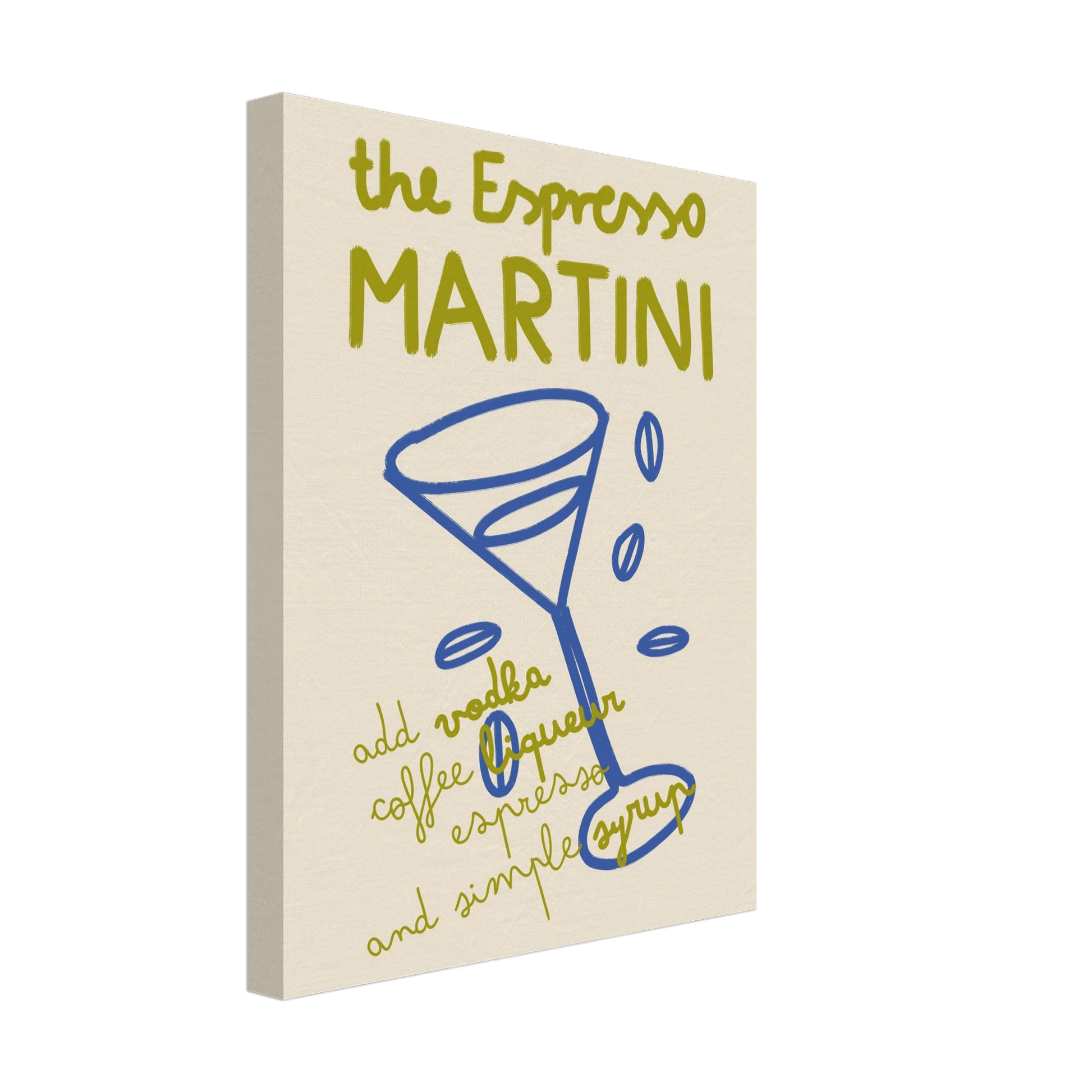 Espresso Martini Print | Cocktail Recipe Wall Art | Kitchen Bar Poster - Evergreen Posters
