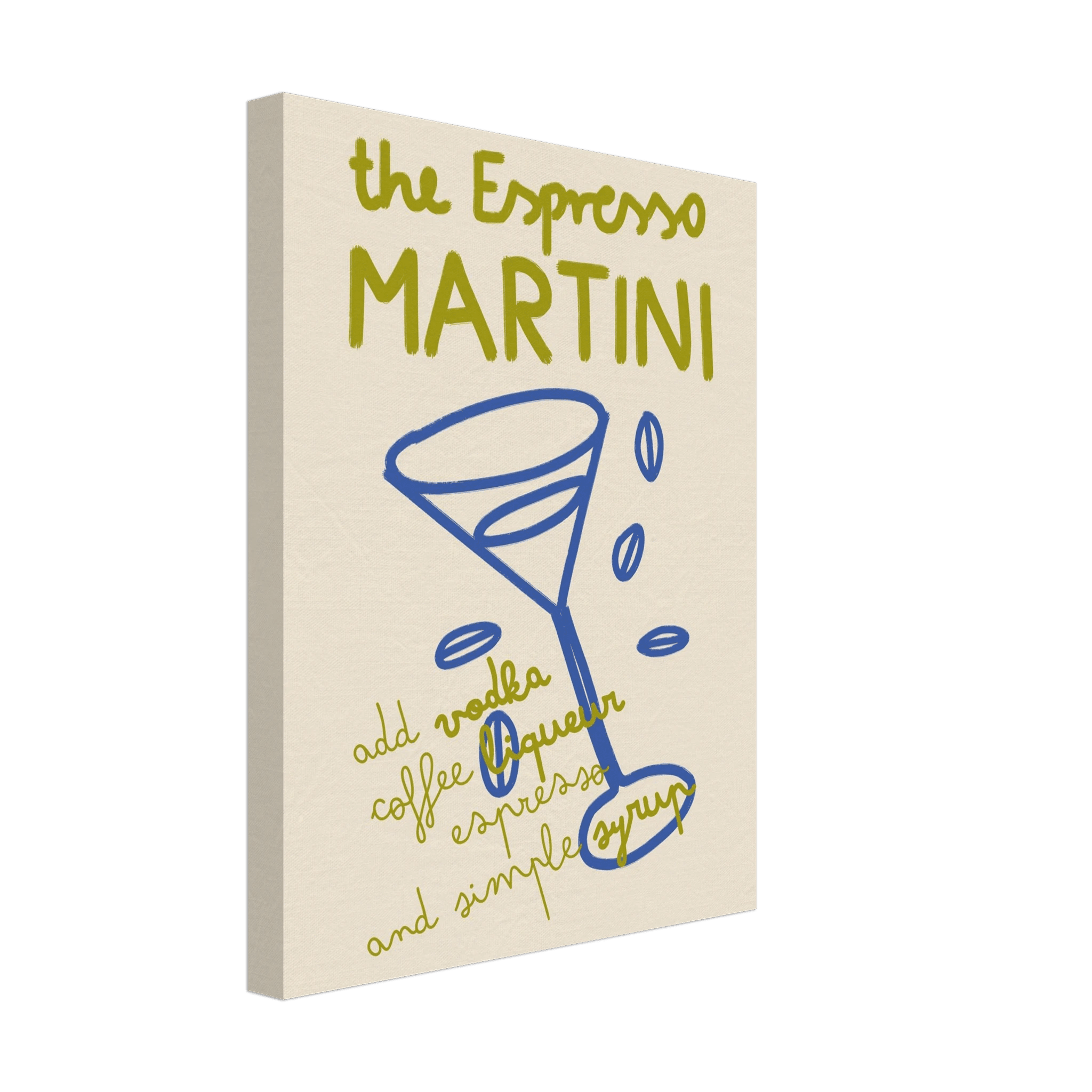 Espresso Martini Print | Cocktail Recipe Wall Art | Kitchen Bar Poster - Evergreen Posters