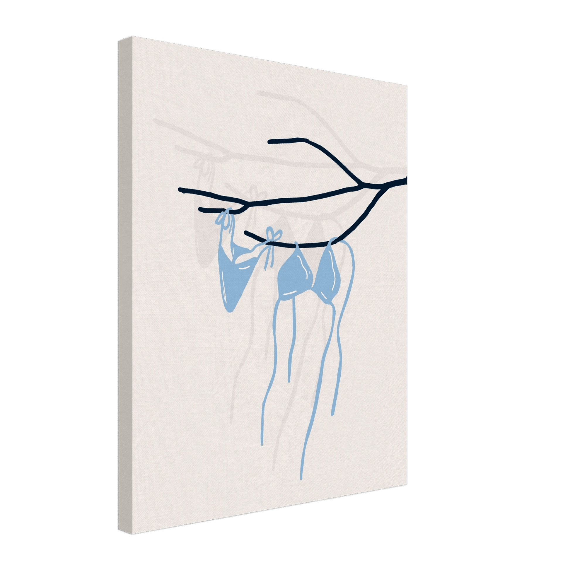 Coastal Bikini Line Art Poster – Minimalist Beach Wall Art Print - Evergreen Posters