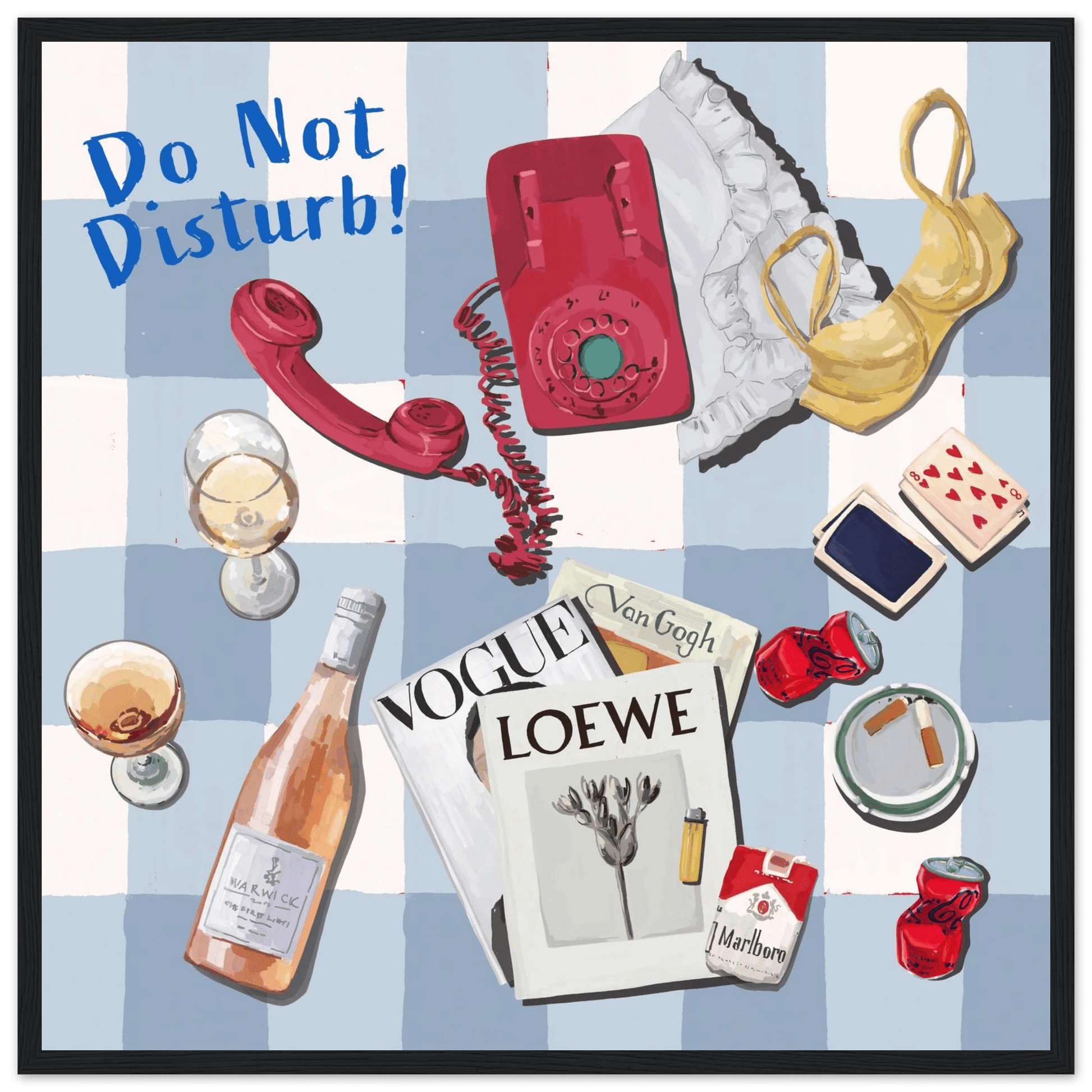 Do Not Disturb Poster | Dopamine Wall Art | Retro Bedroom Quote Print - Evergreen Posters - 8