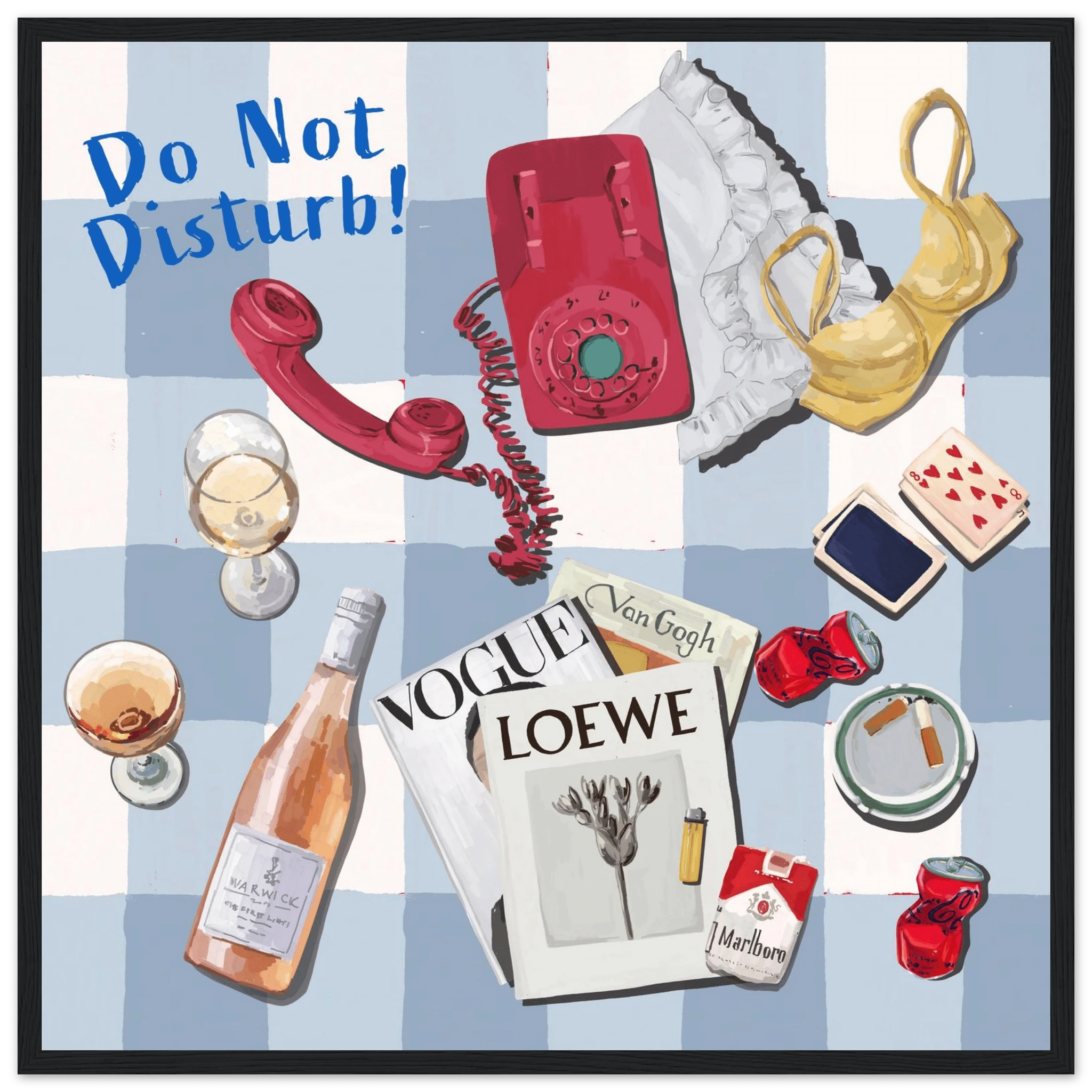 Do Not Disturb Poster | Dopamine Wall Art | Retro Bedroom Quote Print - Evergreen Posters - 8