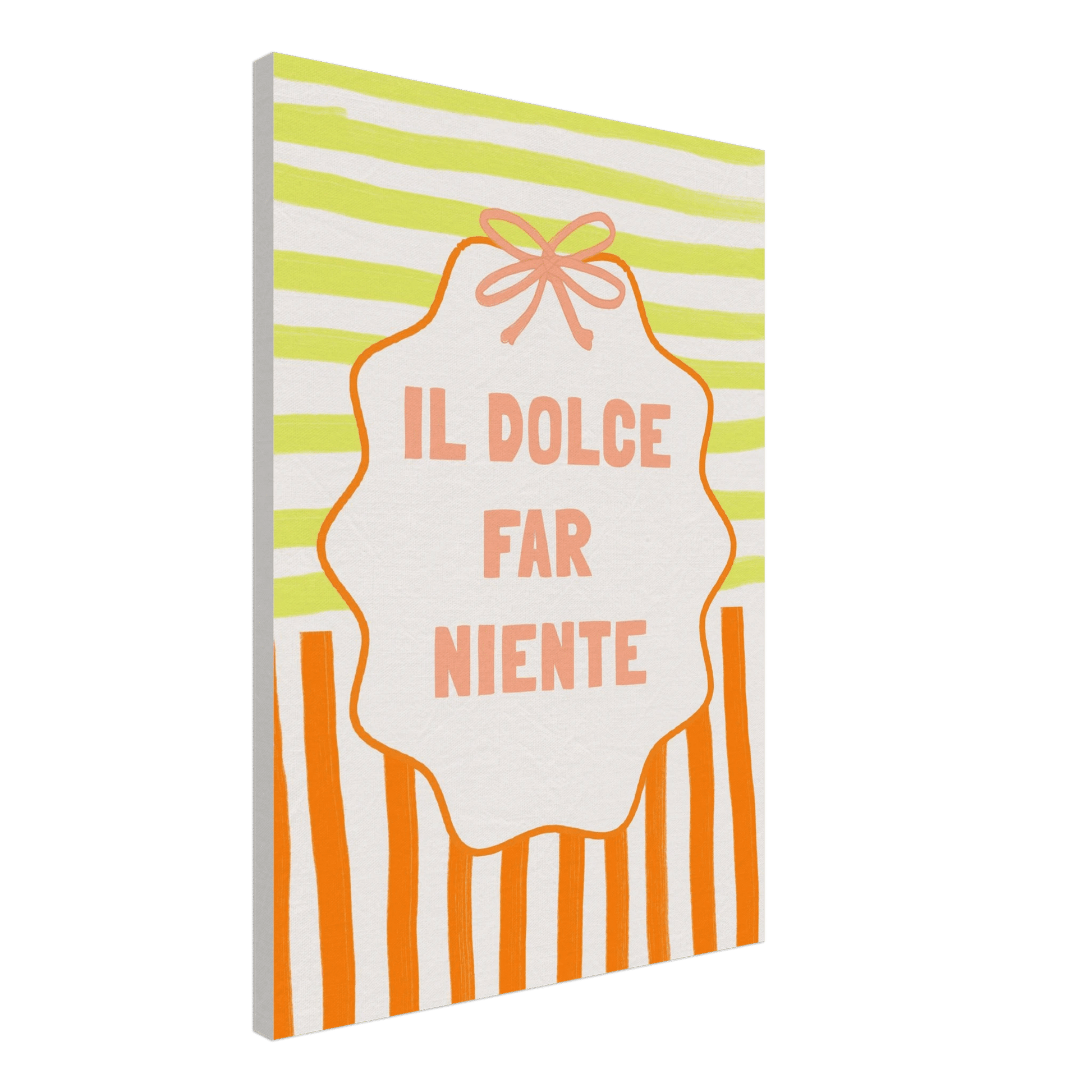 Il Dolce Far Niente Italian Print | Coquette Stripe Wall Art - Evergreen Posters