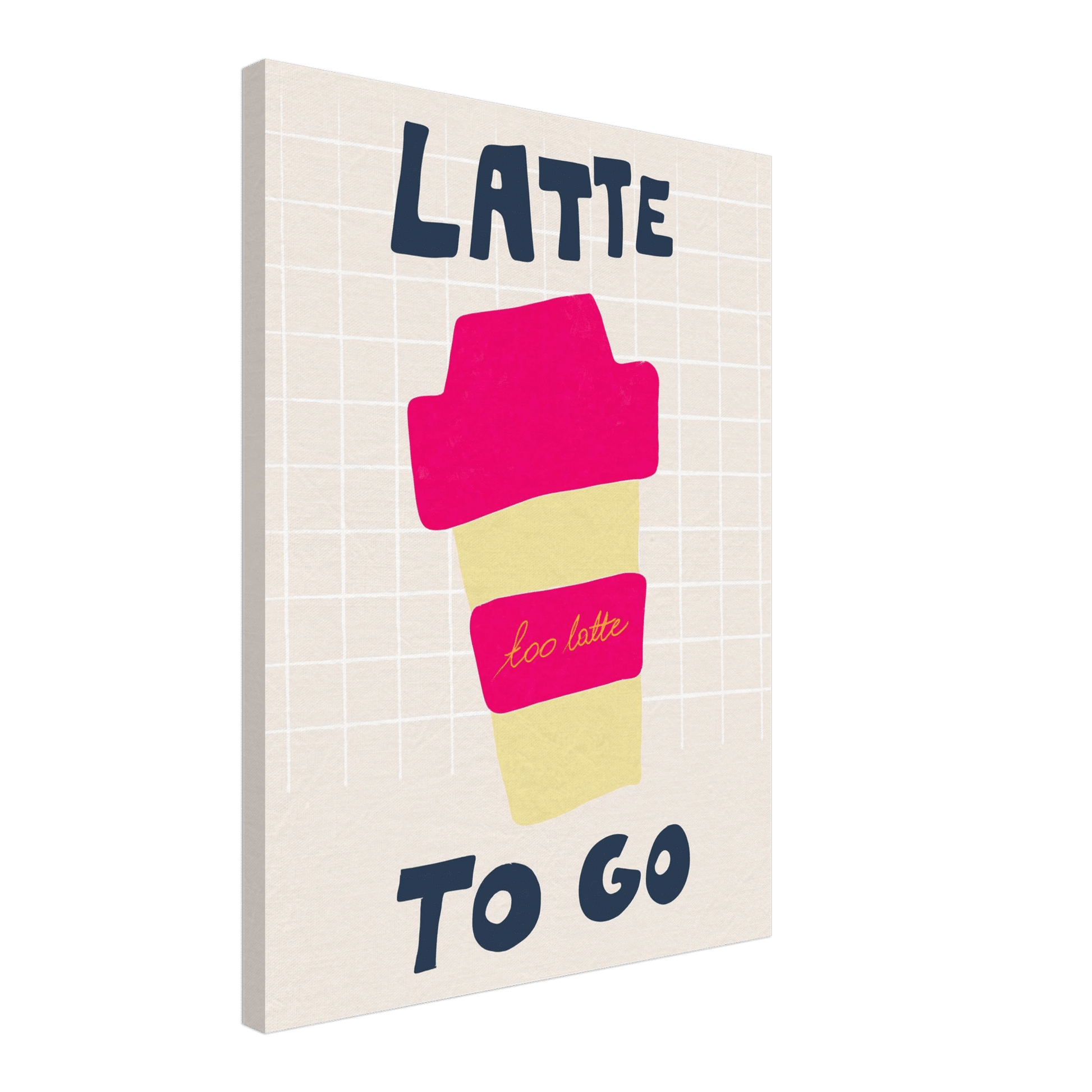 Latte To Go Poster – Playful Coffee Kitchen Wall Art Print (Digital & Printed Options) - Evergreen Posters