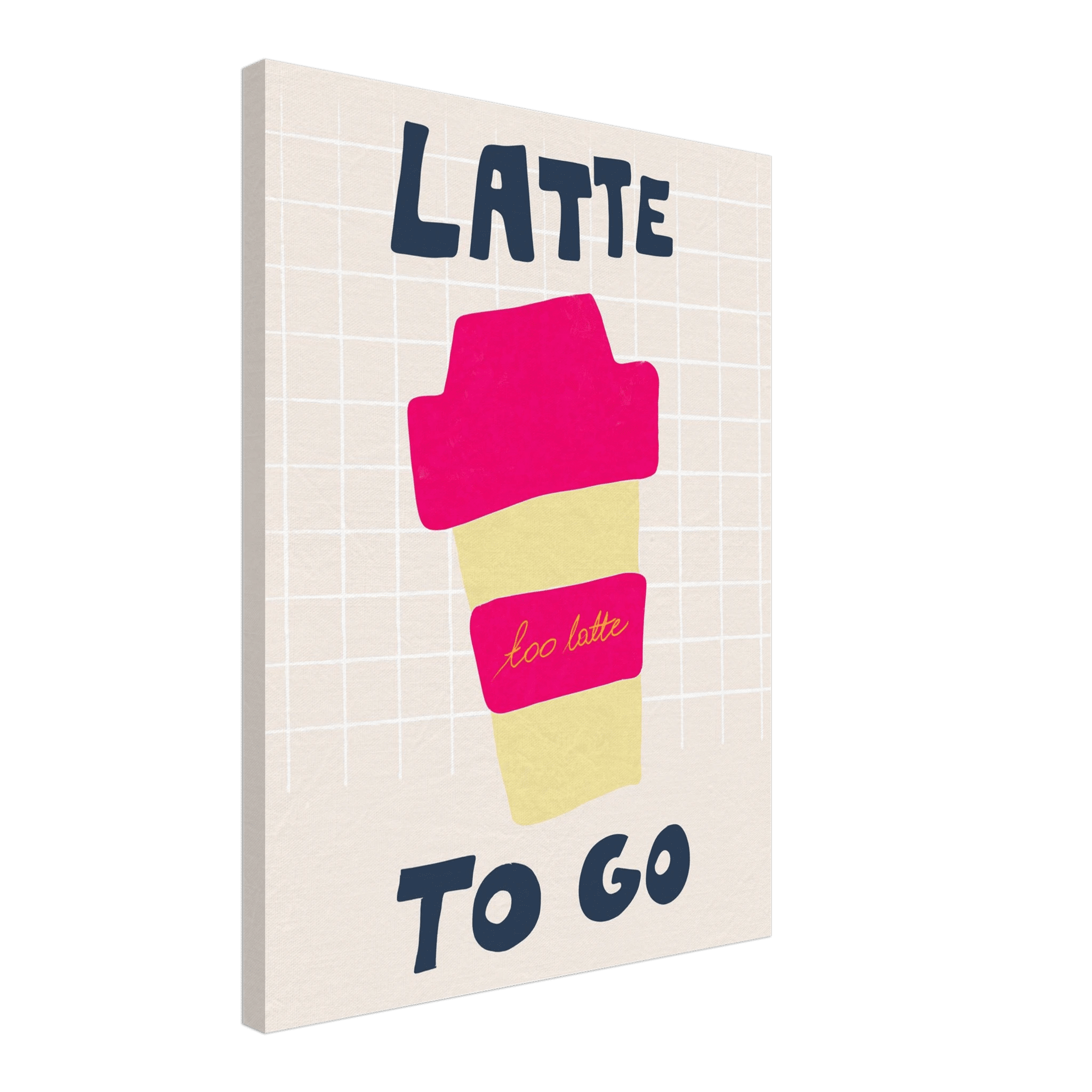 Latte To Go Poster – Playful Coffee Kitchen Wall Art Print (Digital & Printed Options) - Evergreen Posters