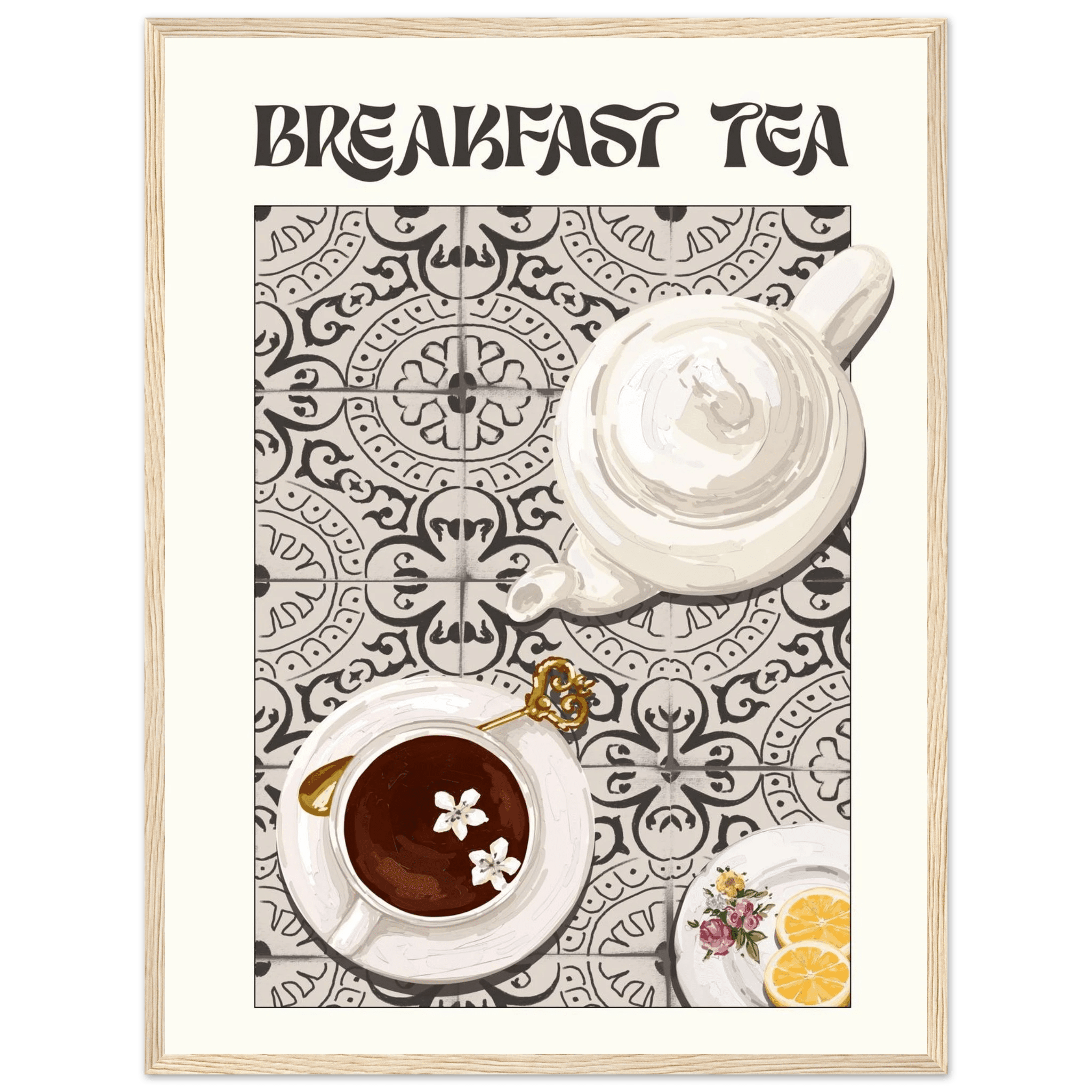Breakfast Tea Poster – Cozy Kitchen Wall Art Print (Digital & Printed Options) - Evergreen Posters