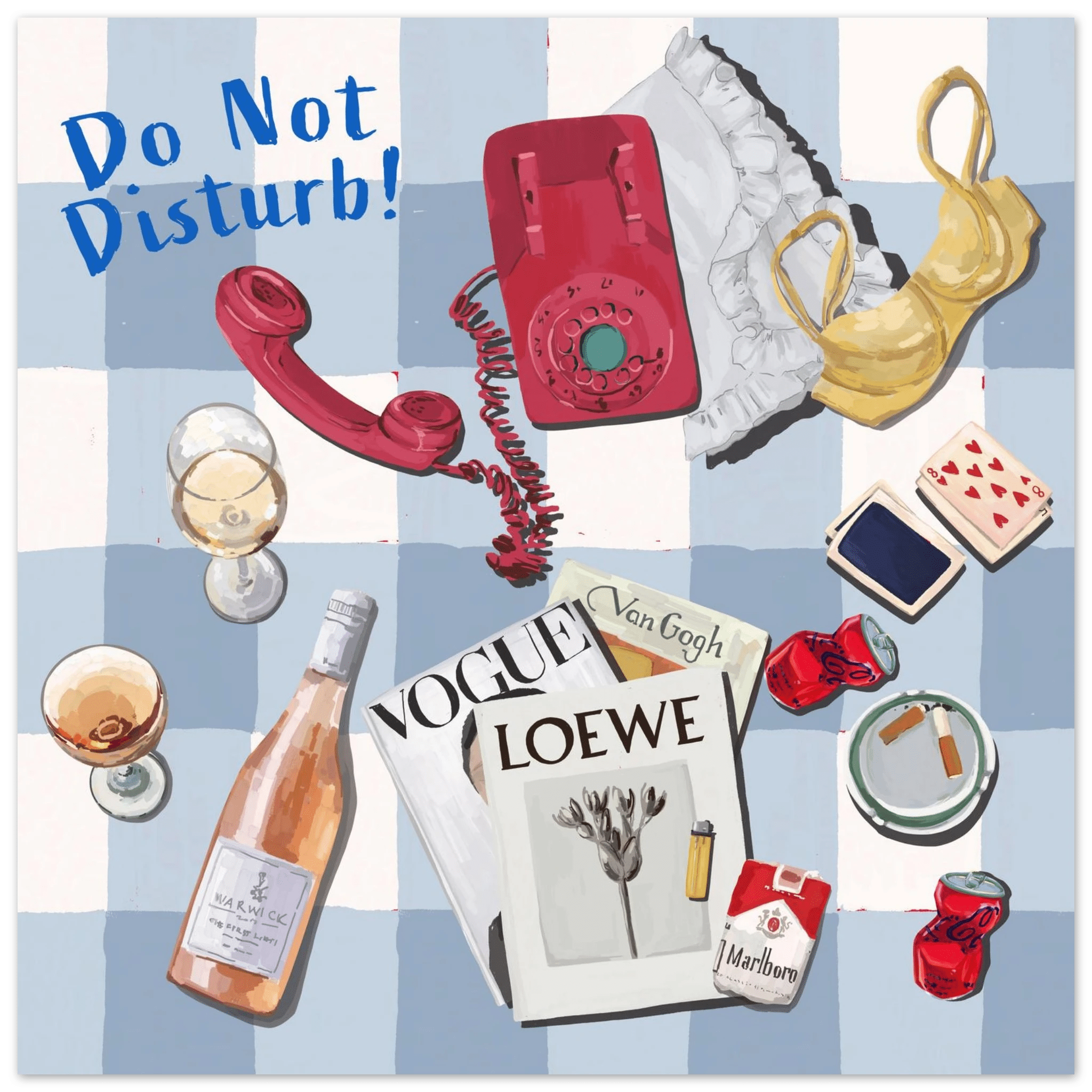 Do Not Disturb Poster | Dopamine Wall Art | Retro Bedroom Quote Print - Evergreen Posters - 19