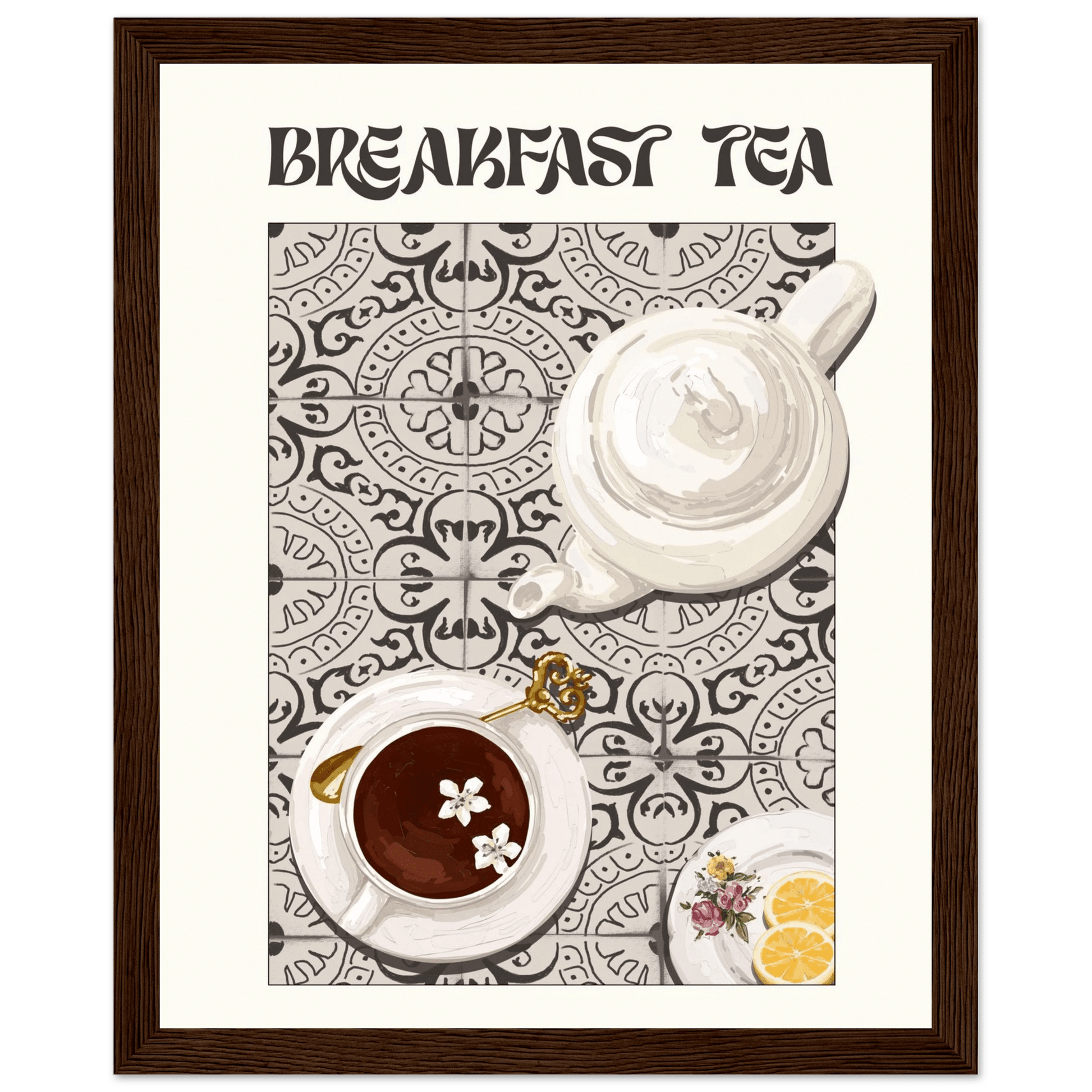 Breakfast Tea Poster – Cozy Kitchen Wall Art Print (Digital & Printed Options) - Evergreen Posters