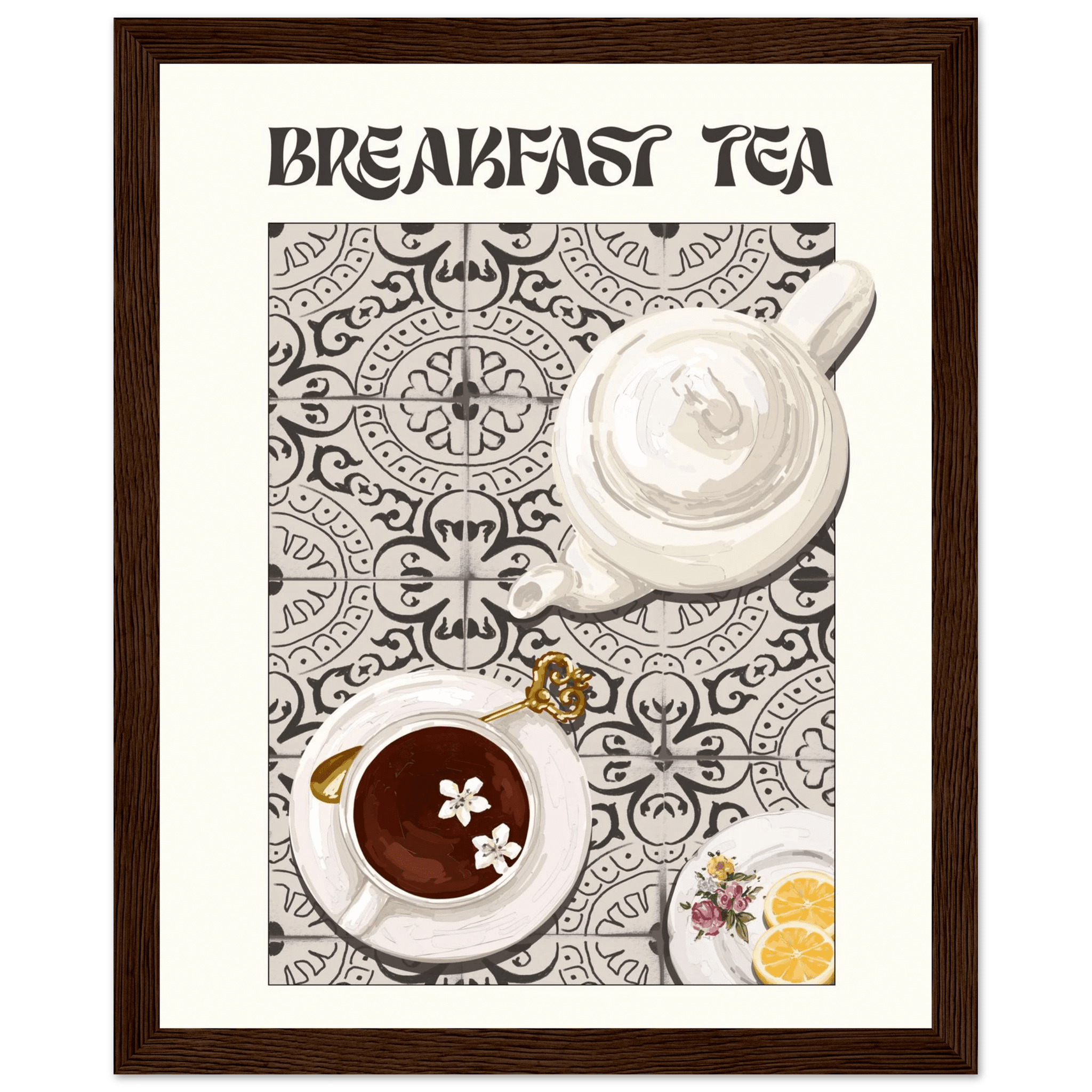 Breakfast Tea Poster – Cozy Kitchen Wall Art Print (Digital & Printed Options) - Evergreen Posters