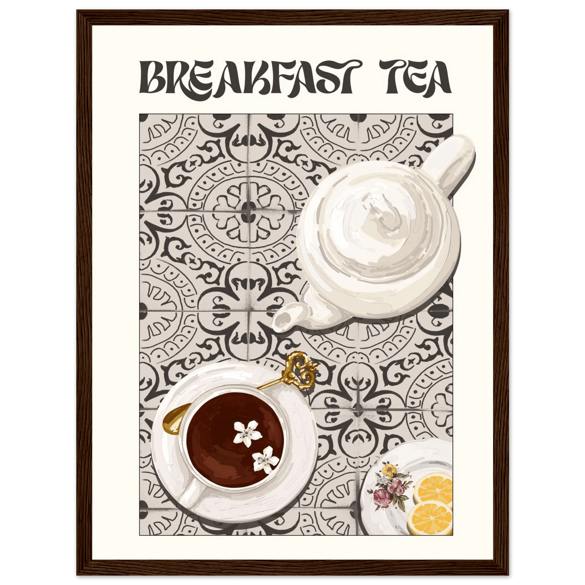 Breakfast Tea Poster – Cozy Kitchen Wall Art Print (Digital & Printed Options) - Evergreen Posters