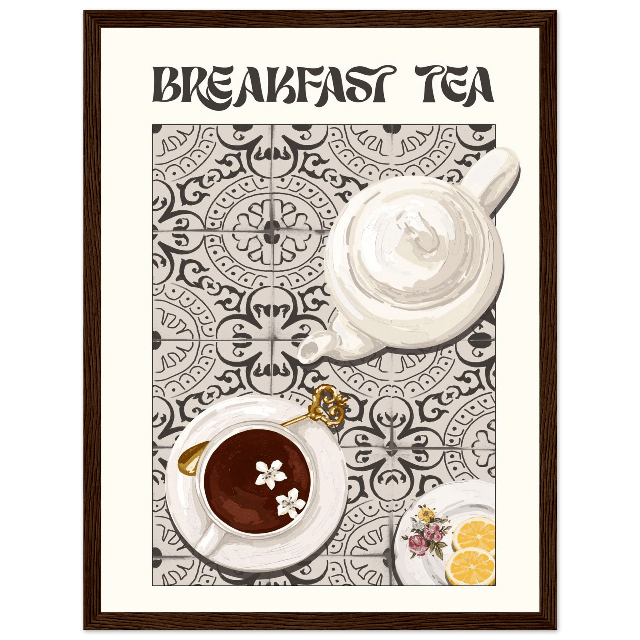 Breakfast Tea Poster – Cozy Kitchen Wall Art Print (Digital & Printed Options) - Evergreen Posters
