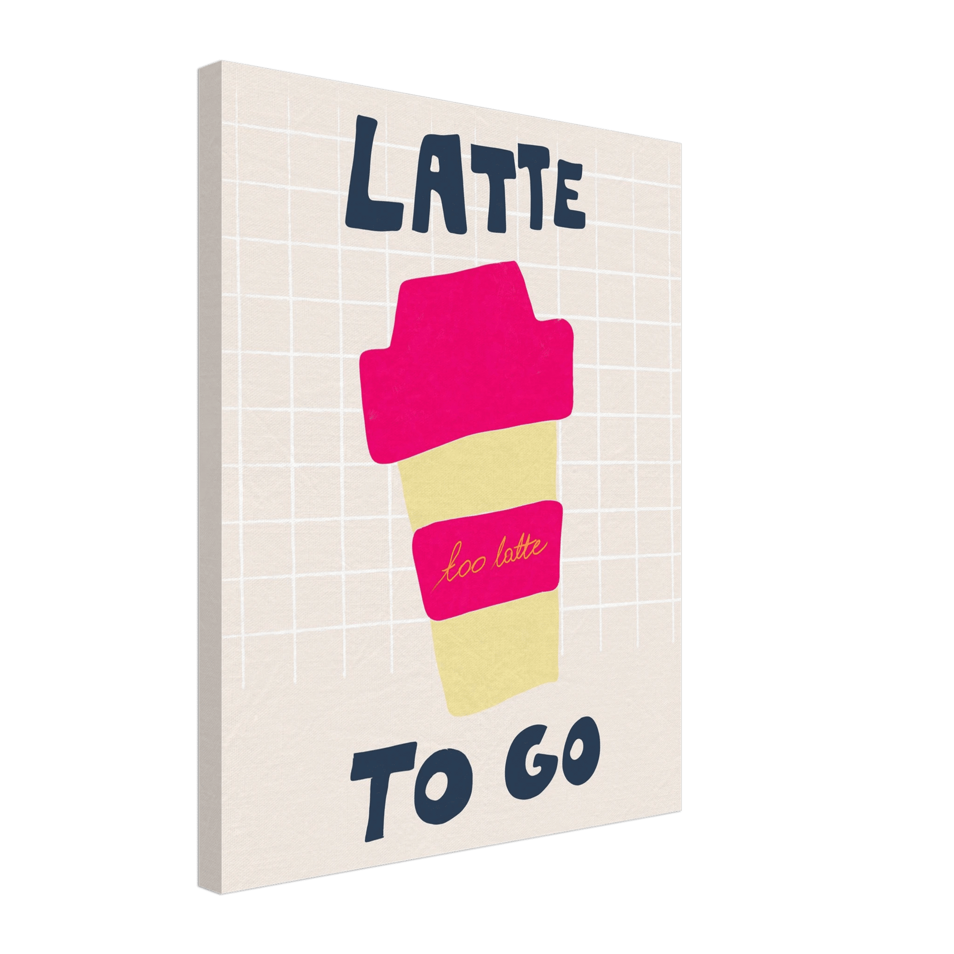Latte To Go Poster – Playful Coffee Kitchen Wall Art Print (Digital & Printed Options) - Evergreen Posters