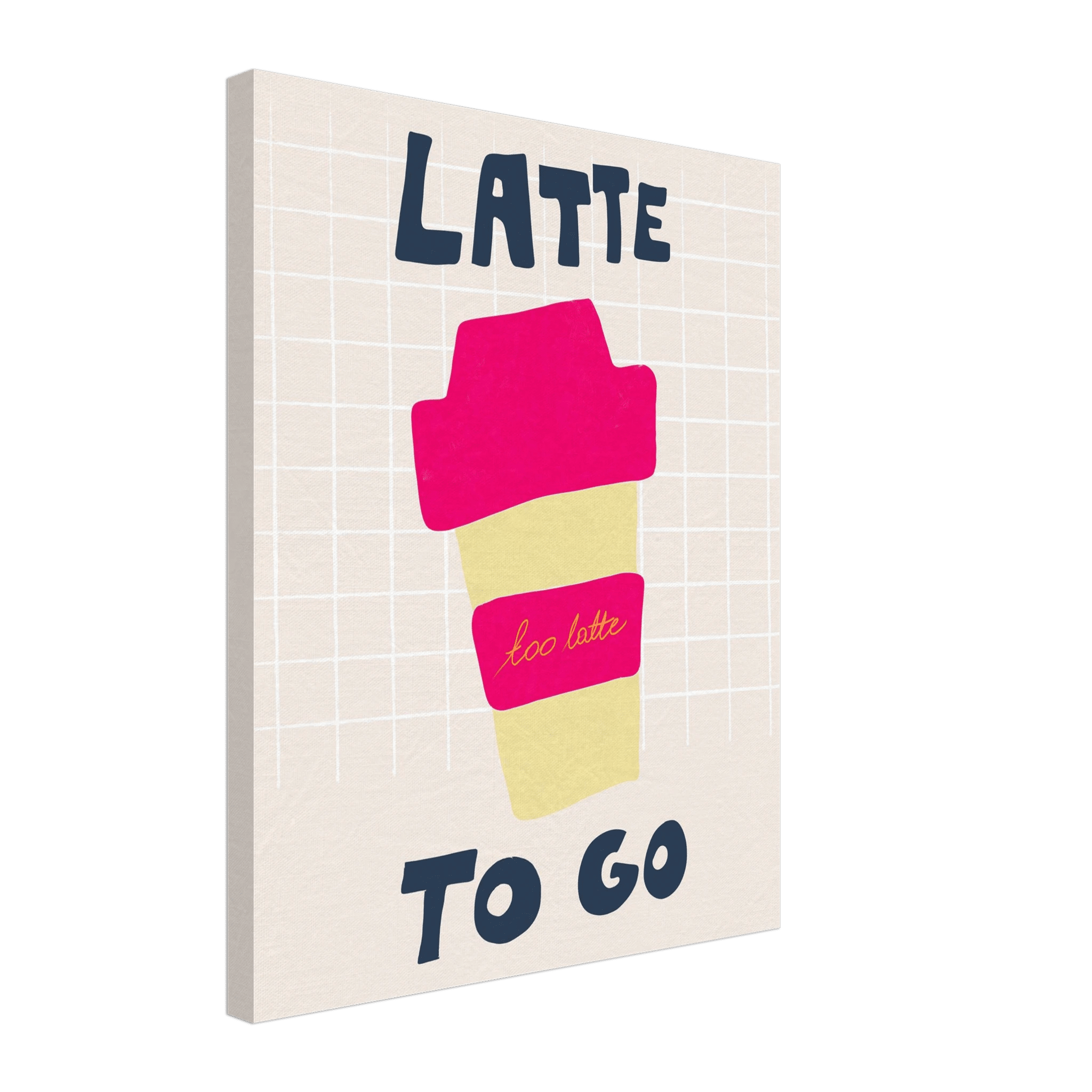 Latte To Go Poster – Playful Coffee Kitchen Wall Art Print (Digital & Printed Options) - Evergreen Posters