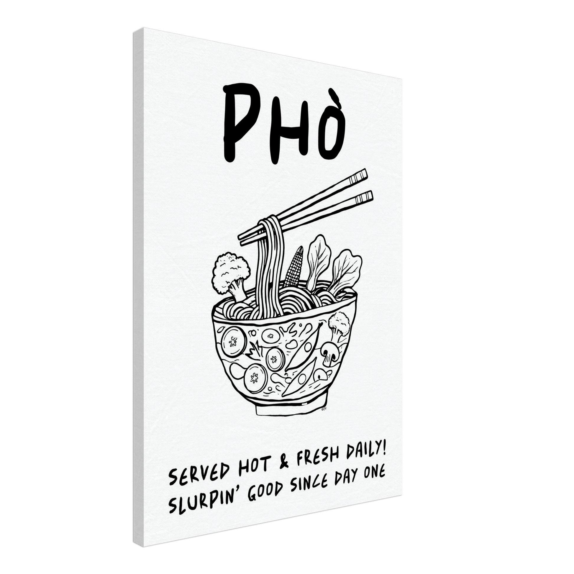 Pho Poster – Funny Vietnamese Kitchen Wall Art Print (Digital & Printed Options) - Evergreen Posters