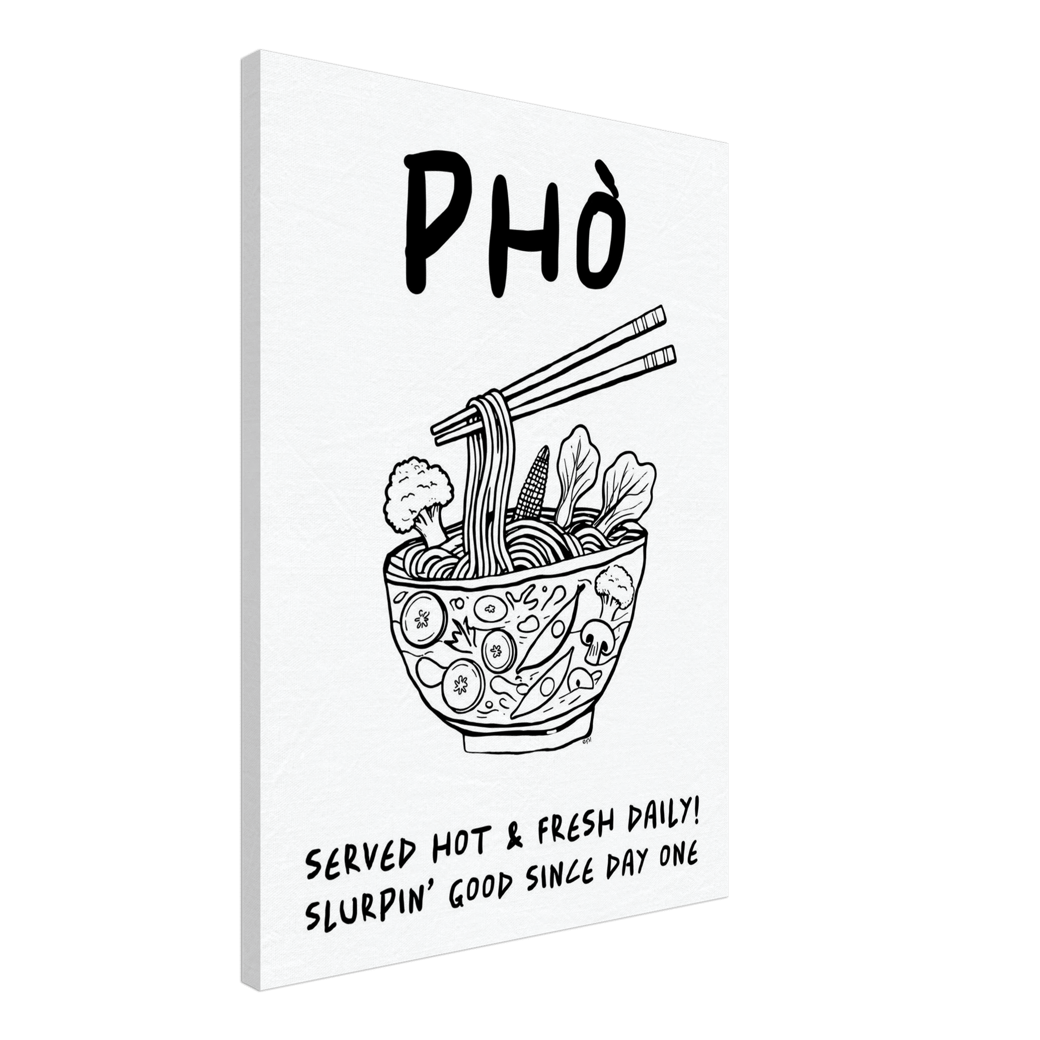 Pho Poster – Funny Vietnamese Kitchen Wall Art Print (Digital & Printed Options) - Evergreen Posters