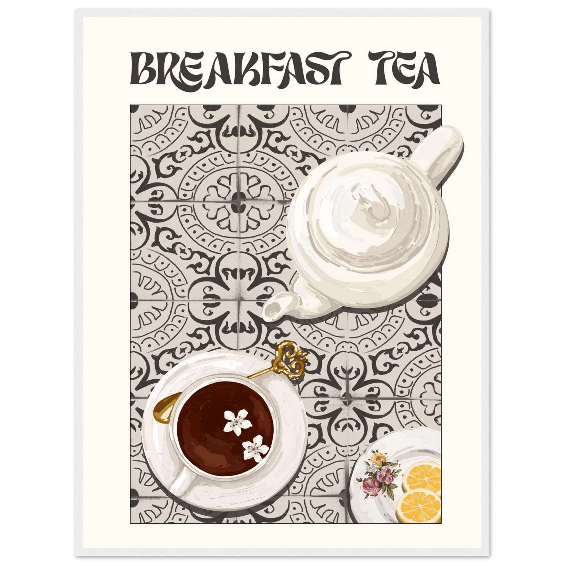 Breakfast Tea Poster – Cozy Kitchen Wall Art Print (Digital & Printed Options) - Evergreen Posters