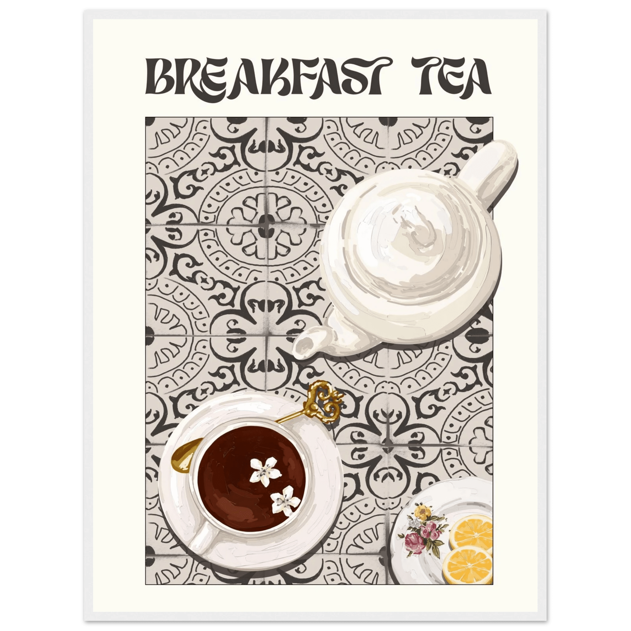 Breakfast Tea Poster – Cozy Kitchen Wall Art Print (Digital & Printed Options) - Evergreen Posters