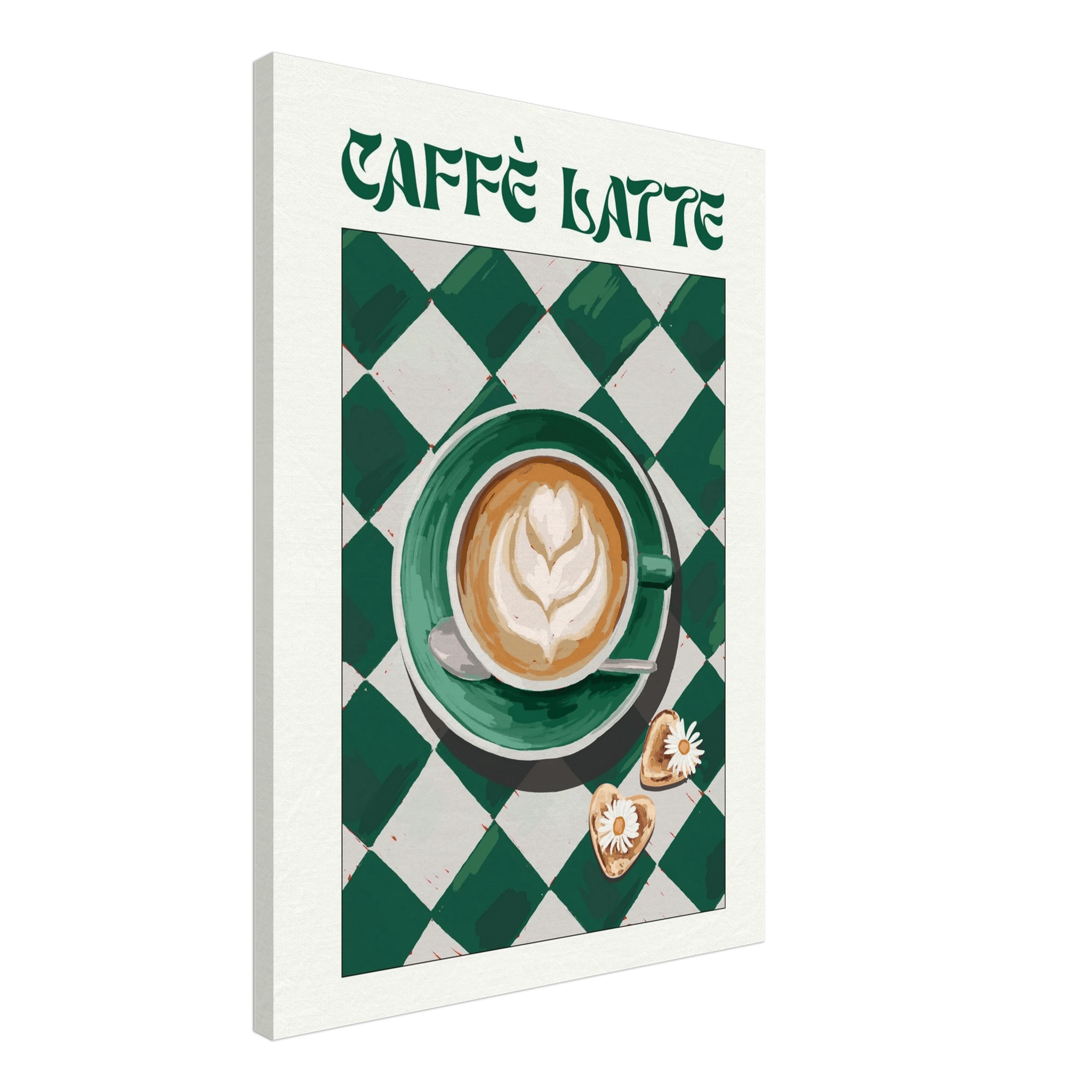 Caffè Latte Poster – Playful Coffee Kitchen Wall Art Print (Digital & Printed Options) - Evergreen Posters