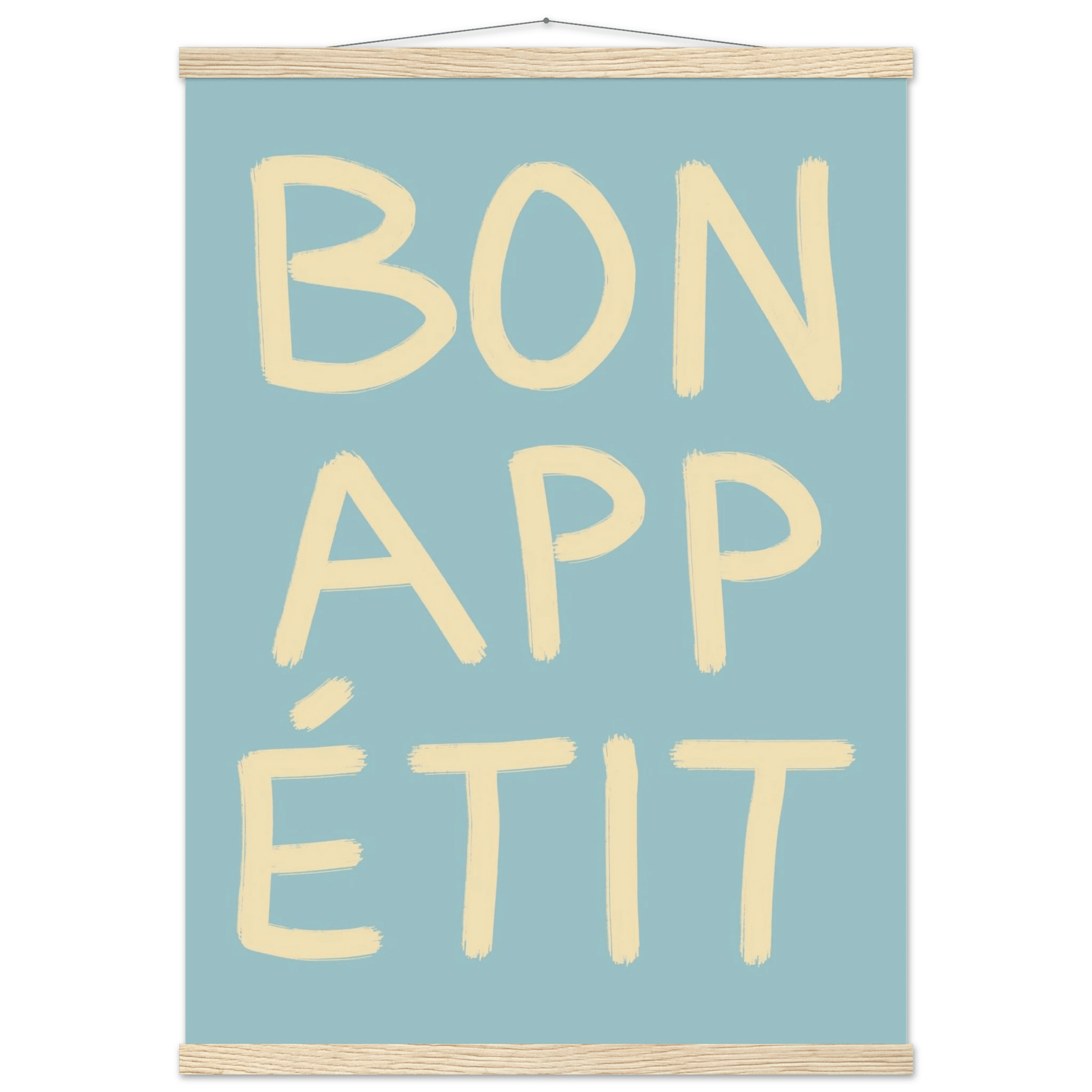 Bon Appétit Kitchen Poster | French Typography Wall Art | Retro Dining Room Print Decor - Evergreen Posters
