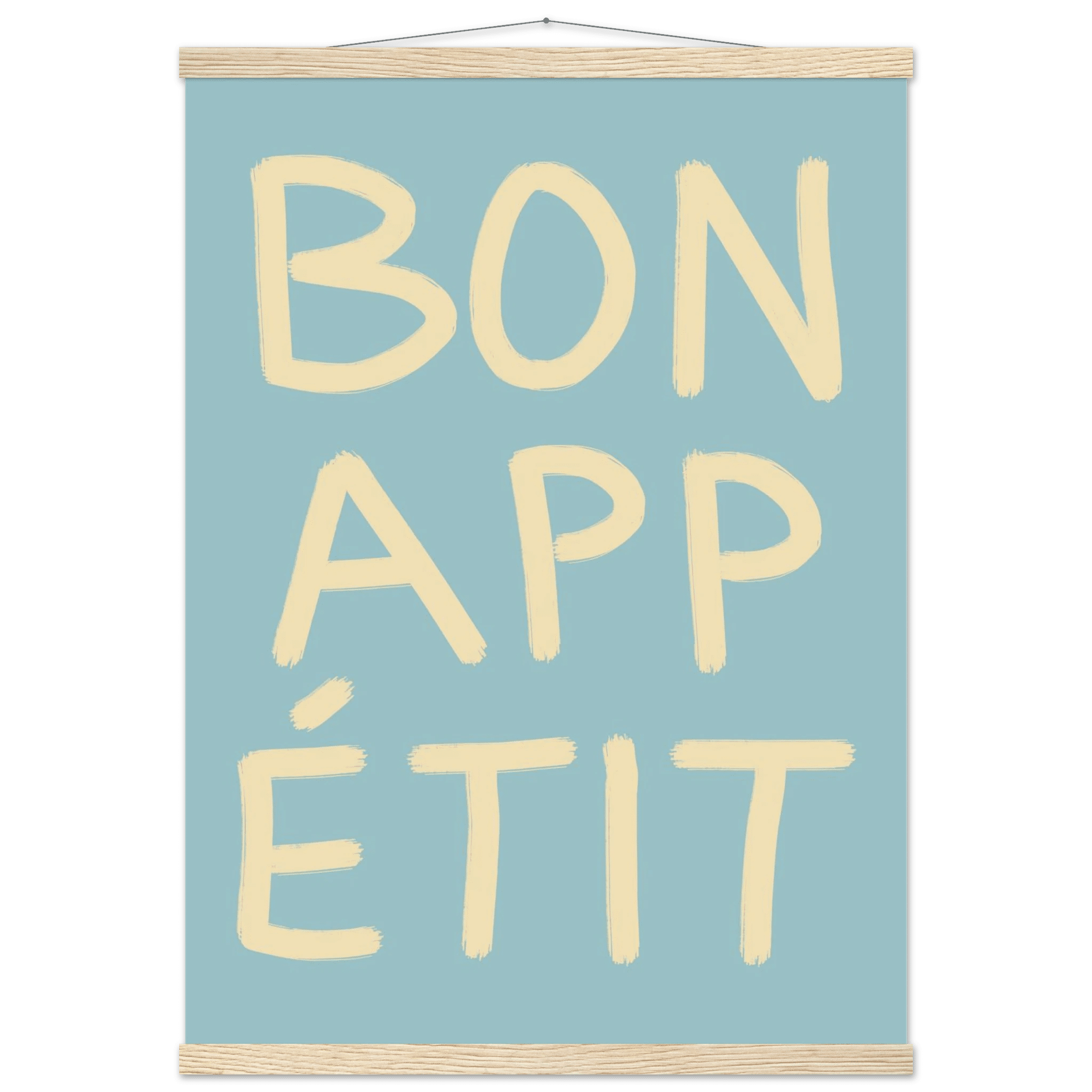 Bon Appétit Kitchen Poster | French Typography Wall Art | Retro Dining Room Print Decor - Evergreen Posters